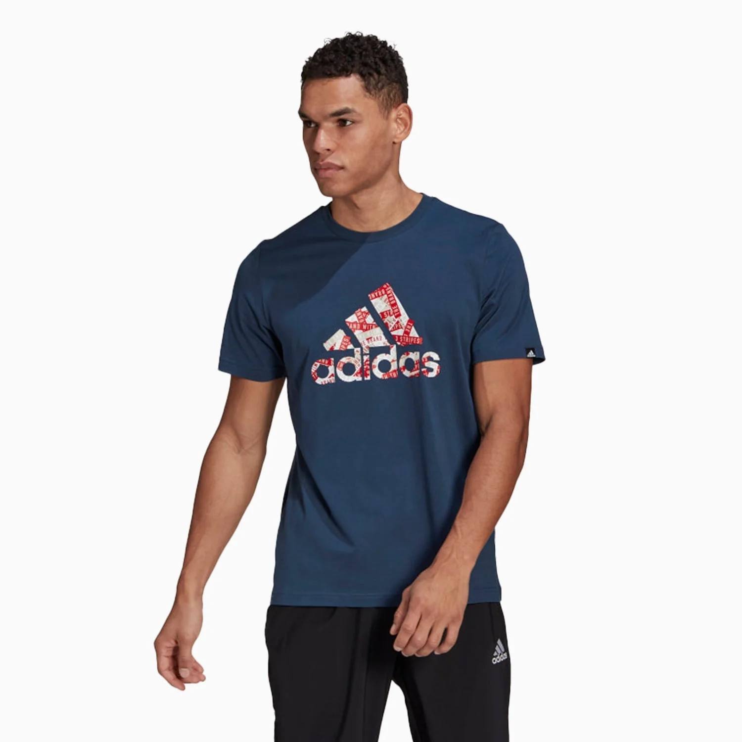 Men's Branded Tape Logo Graphic T Shirt - Image 2