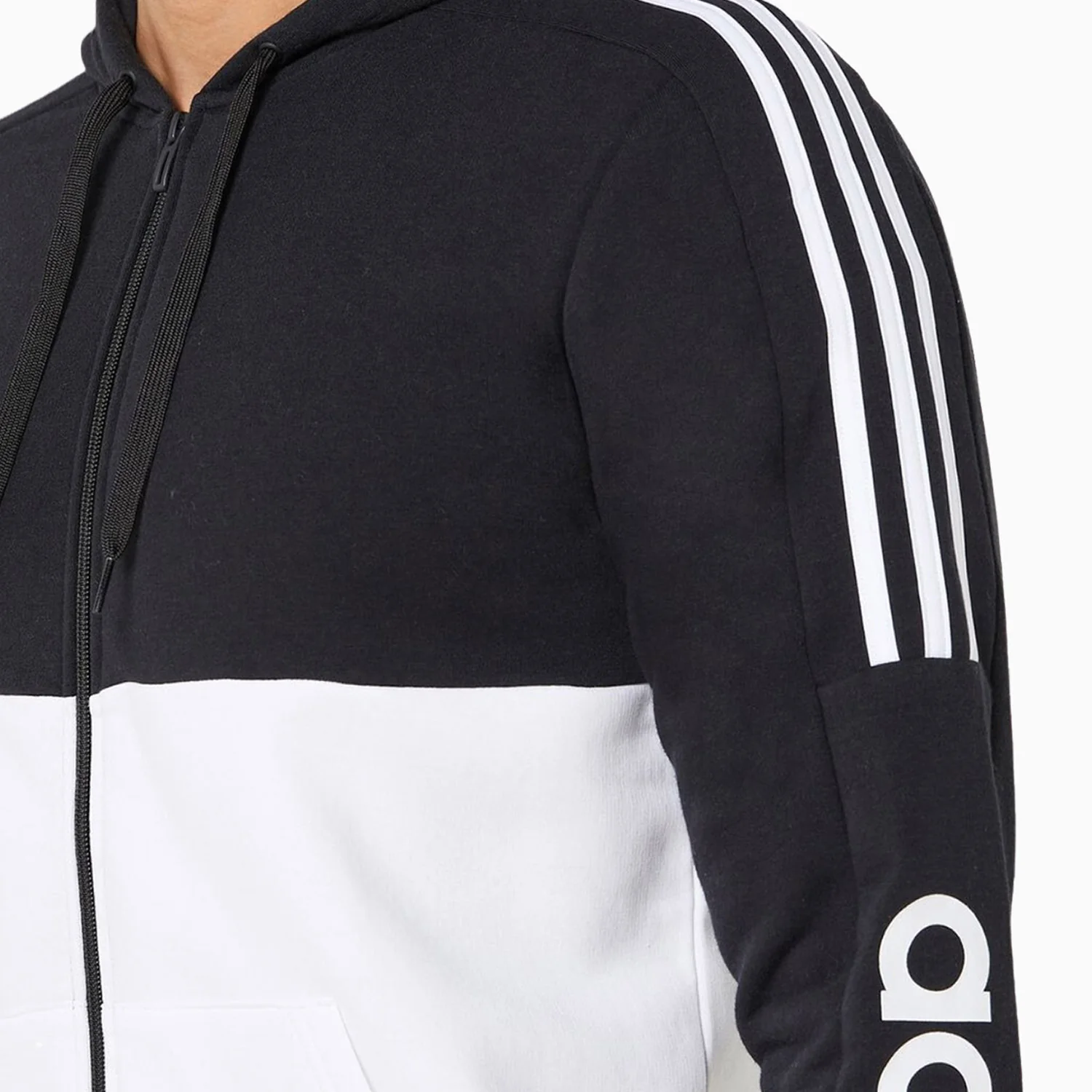 Men's Essentials Colorblock Fleece Pull Over Hoodie - Image 3