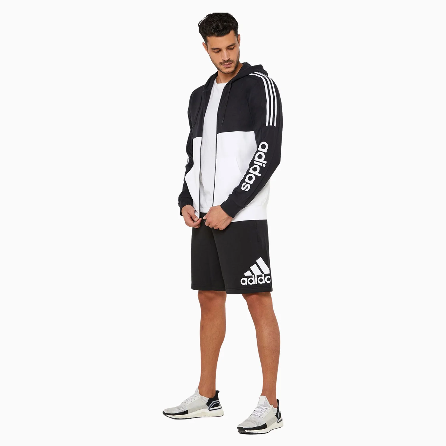 Men's Essentials Colorblock Fleece Pull Over Hoodie - Image 4