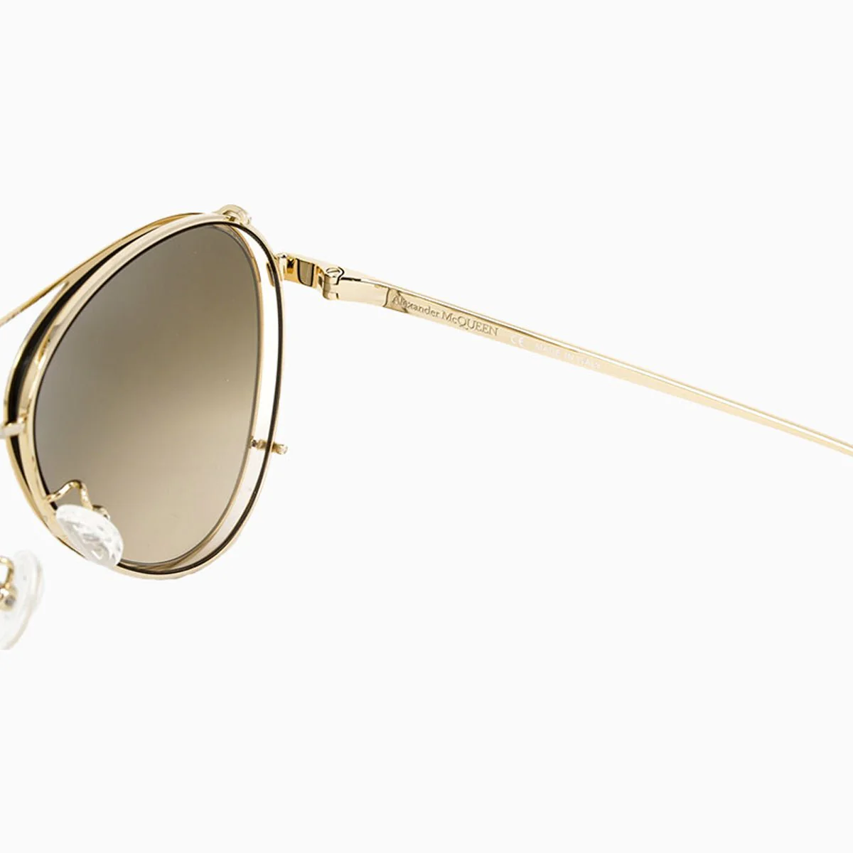 Alexander Mcqueen Pilot Gold Metal Sunglasses - Image 5