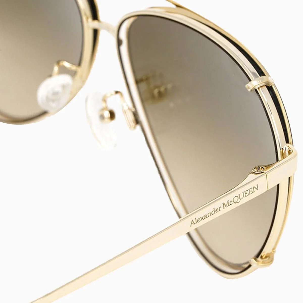 Alexander Mcqueen Pilot Gold Metal Sunglasses - Image 6