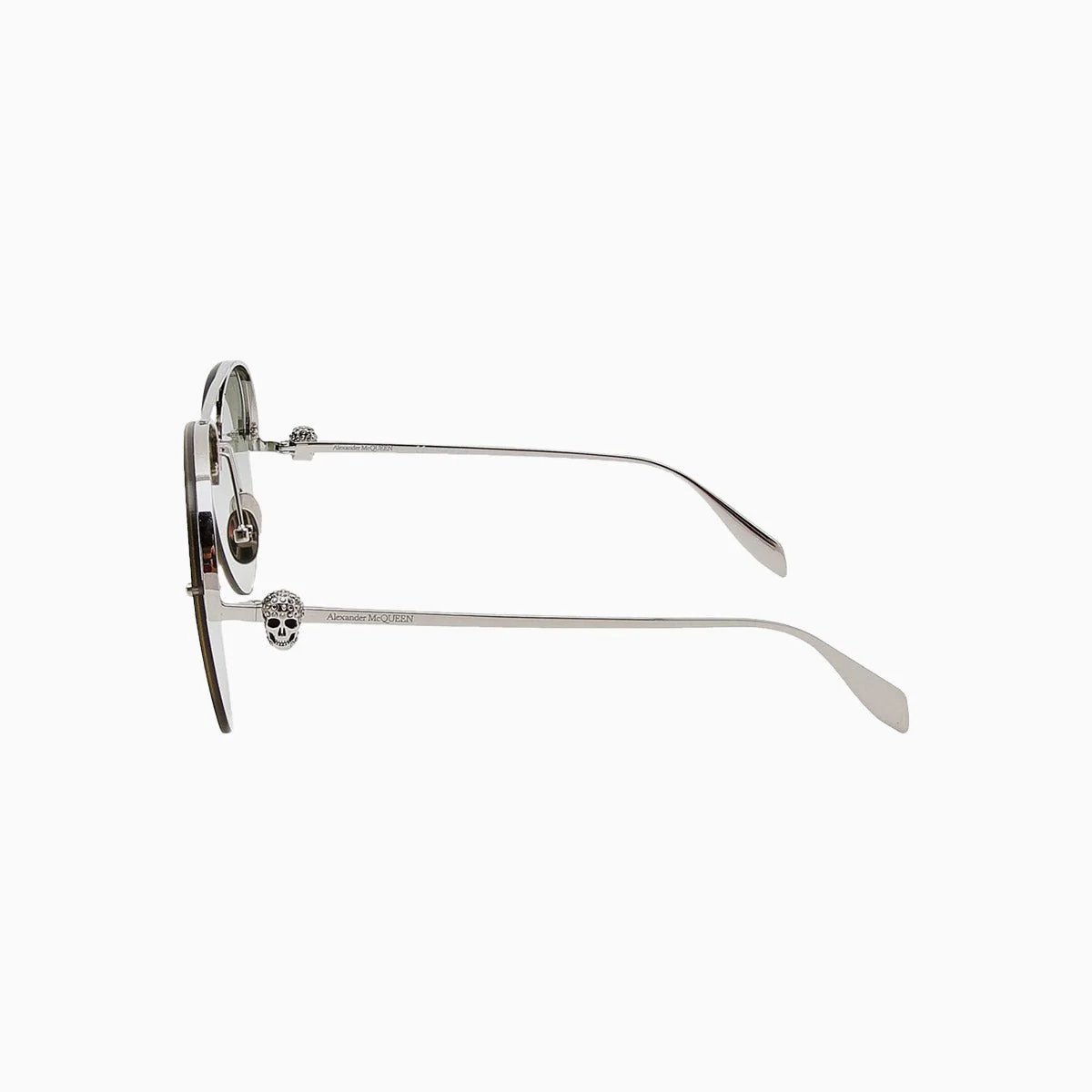 Alexander Mcqueen Silver Green Sunglasses - Image 5