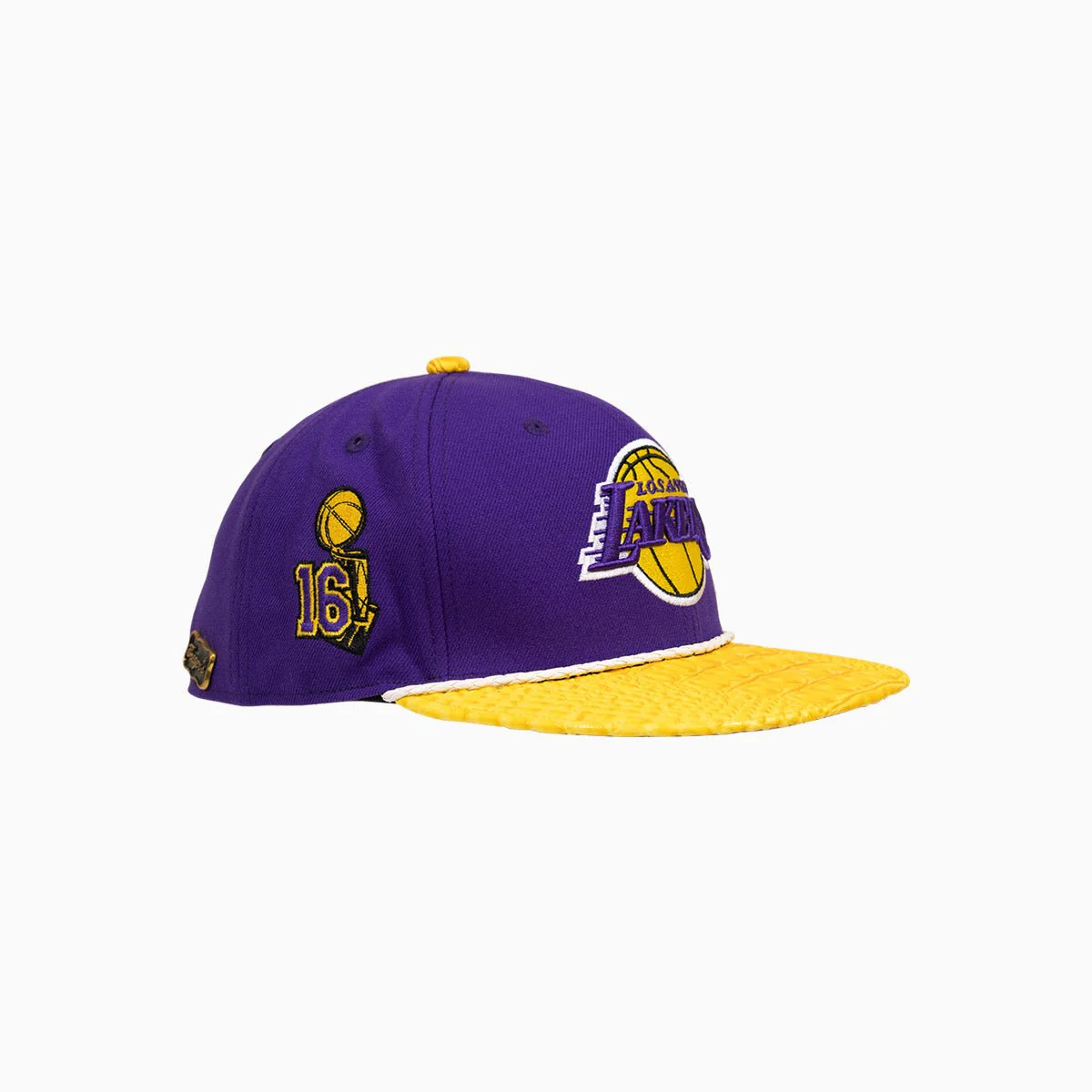 Breyer's Buck 50 Los Angeles Lakers Hat With Leather Visor - Image 3