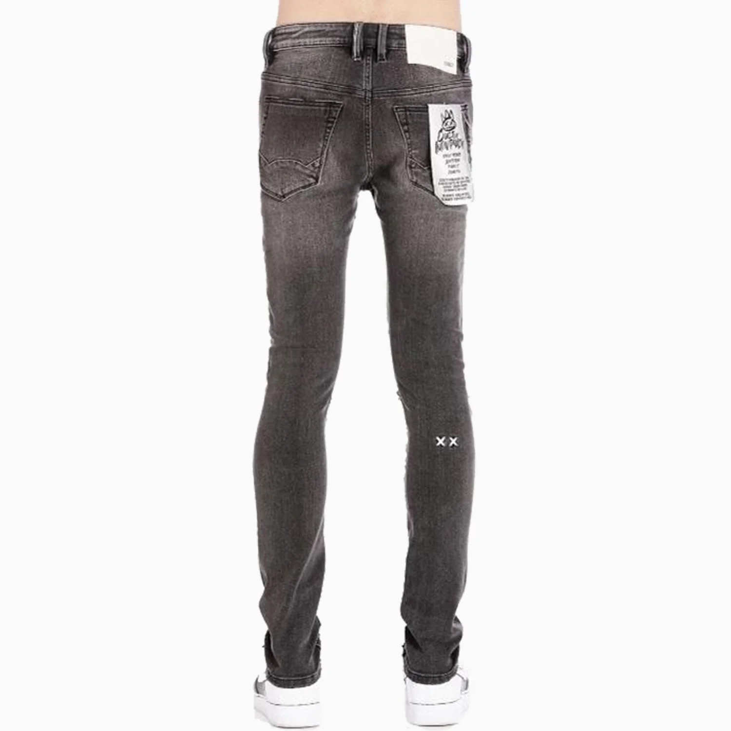 Men's Punk Super Skinny Stretch Denim Jeans - Image 2