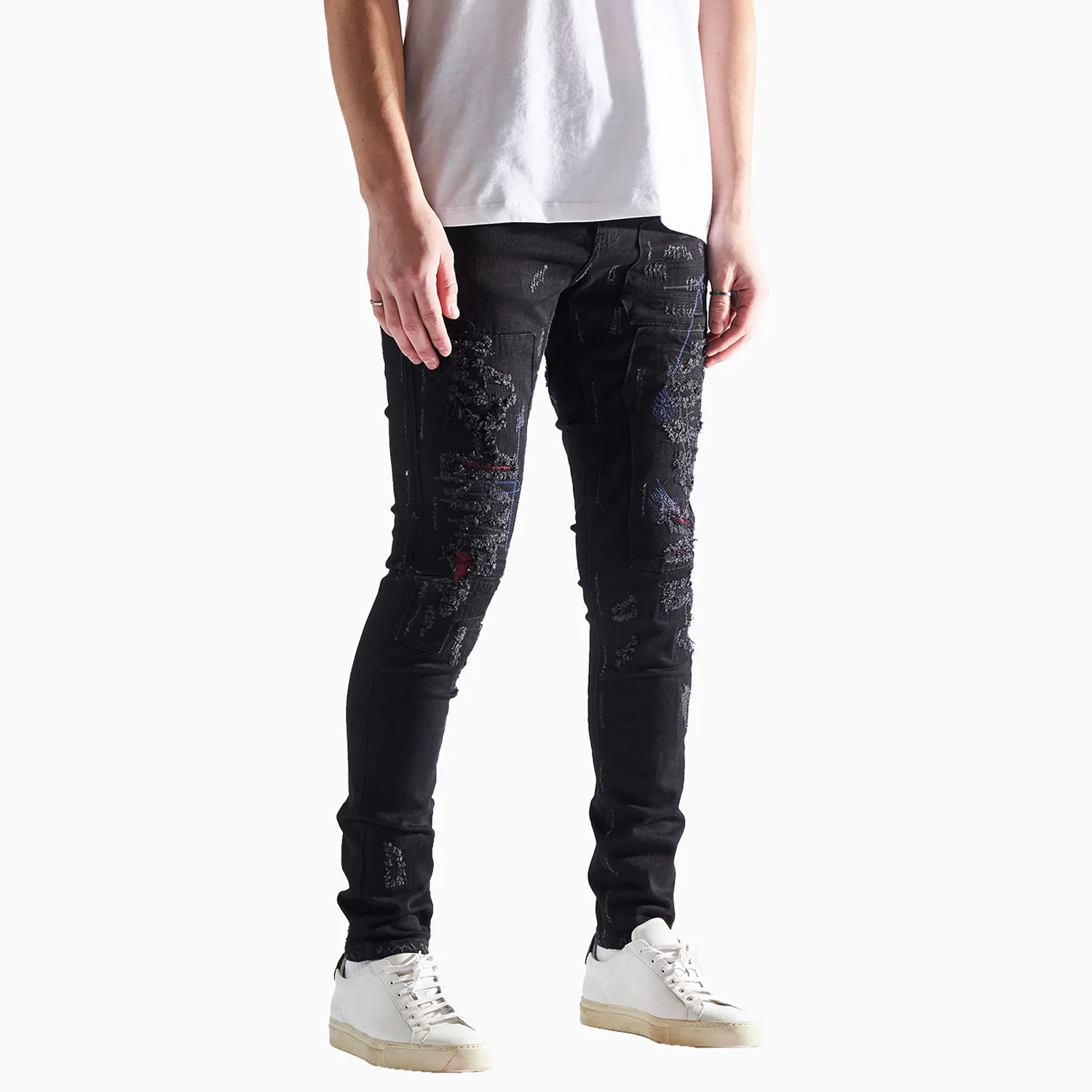 Men's Barker Ripped Skinny Denim Pant - Image 3