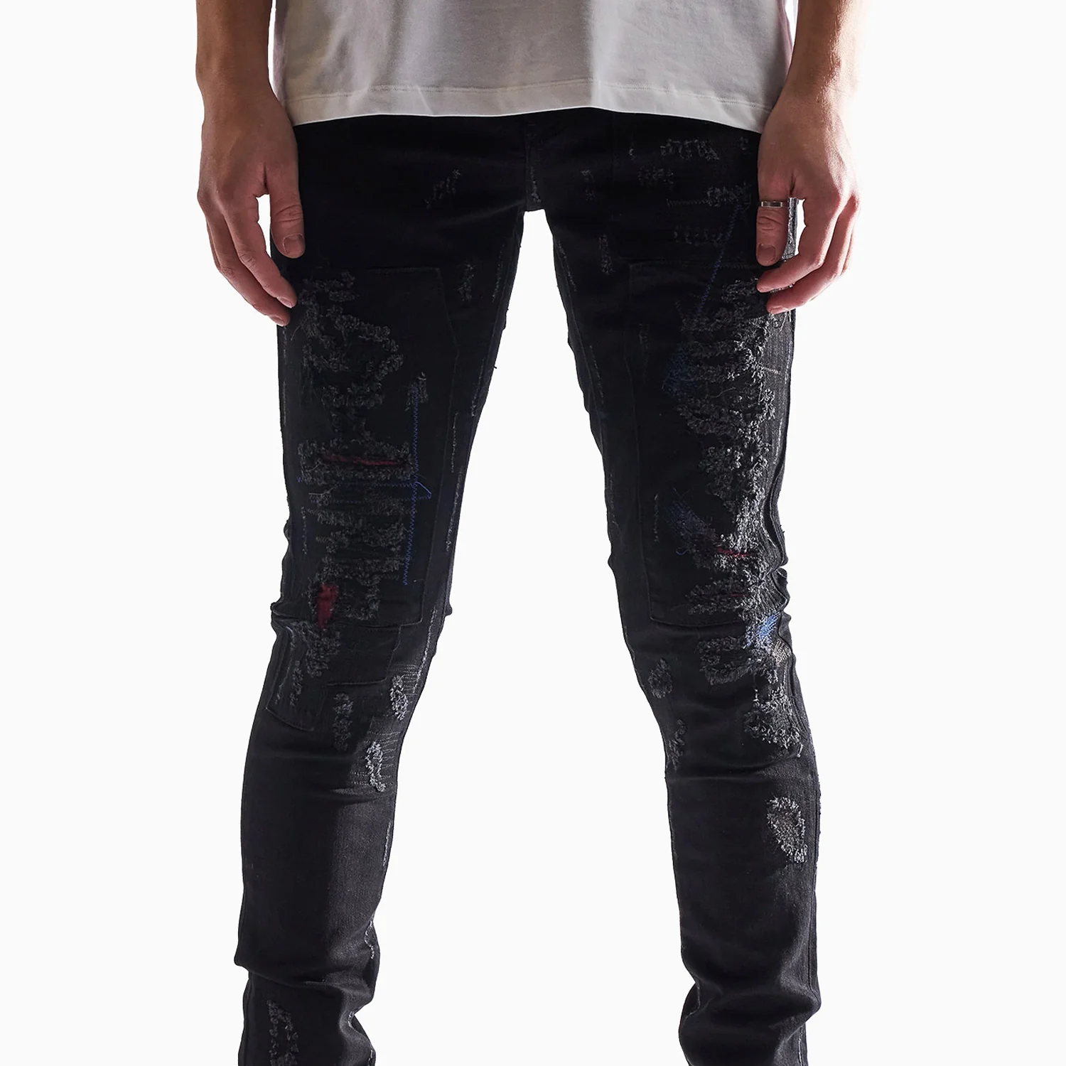 Men's Barker Ripped Skinny Denim Pant - Image 5