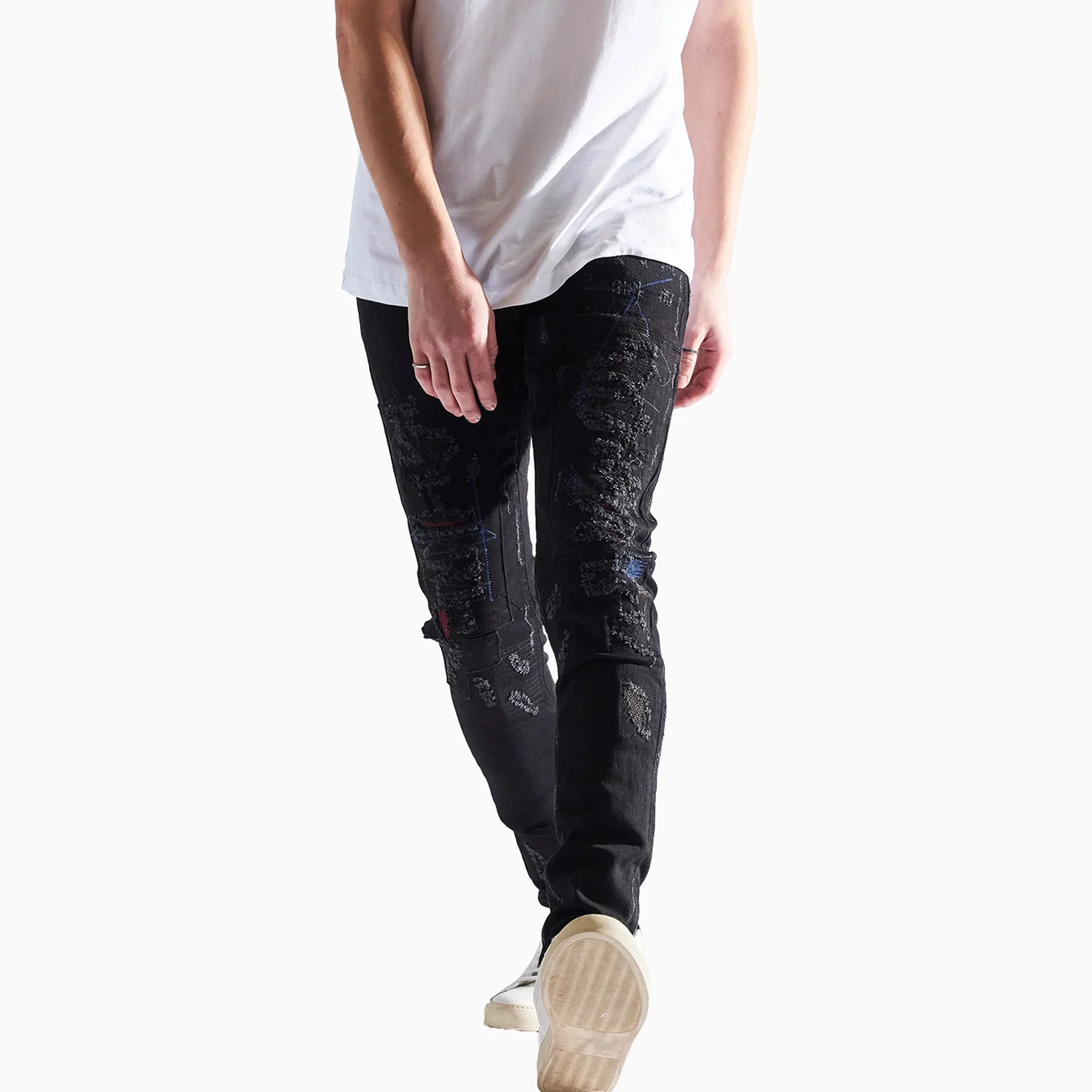 Men's Barker Ripped Skinny Denim Pant - Image 6