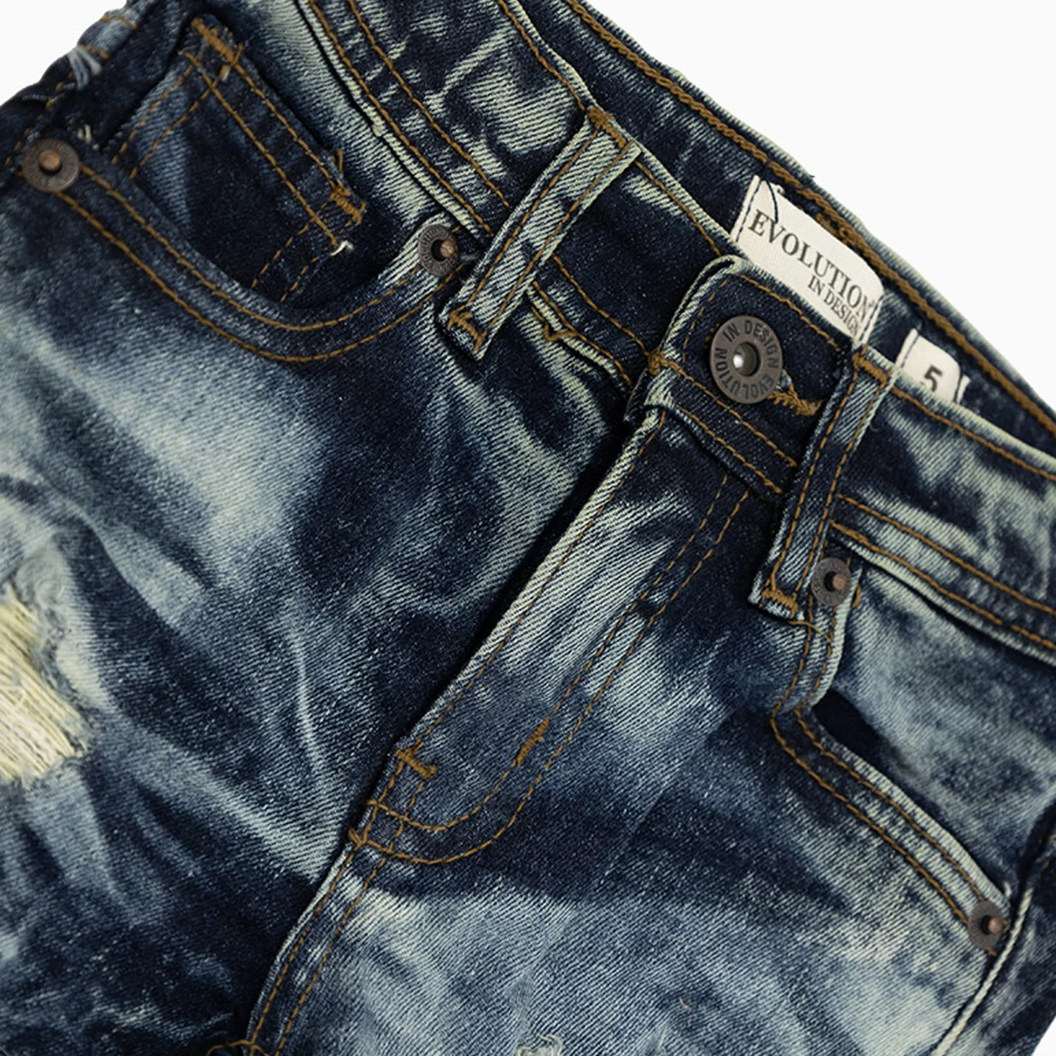 Kid's Little Wild Tiger Denim Shorts - Image 4