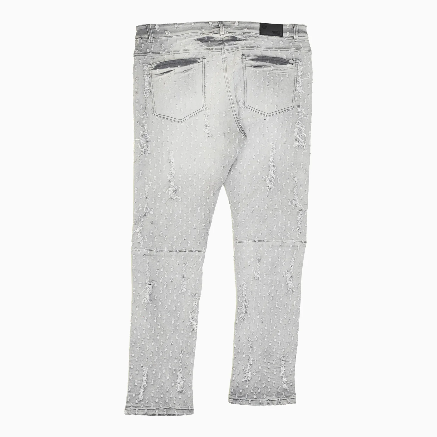 Men's Heavy Pin Distressed Denim Slim Pant - Image 2