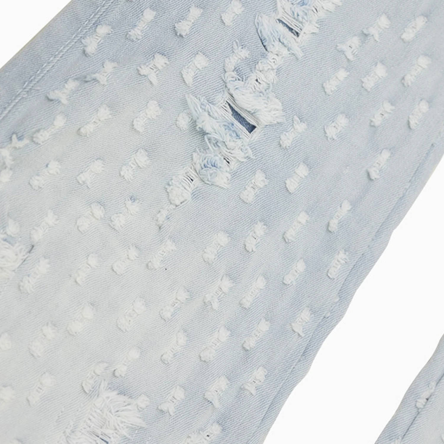 Men's Heavy Pin Distressed Denim Slim Pant - Image 3