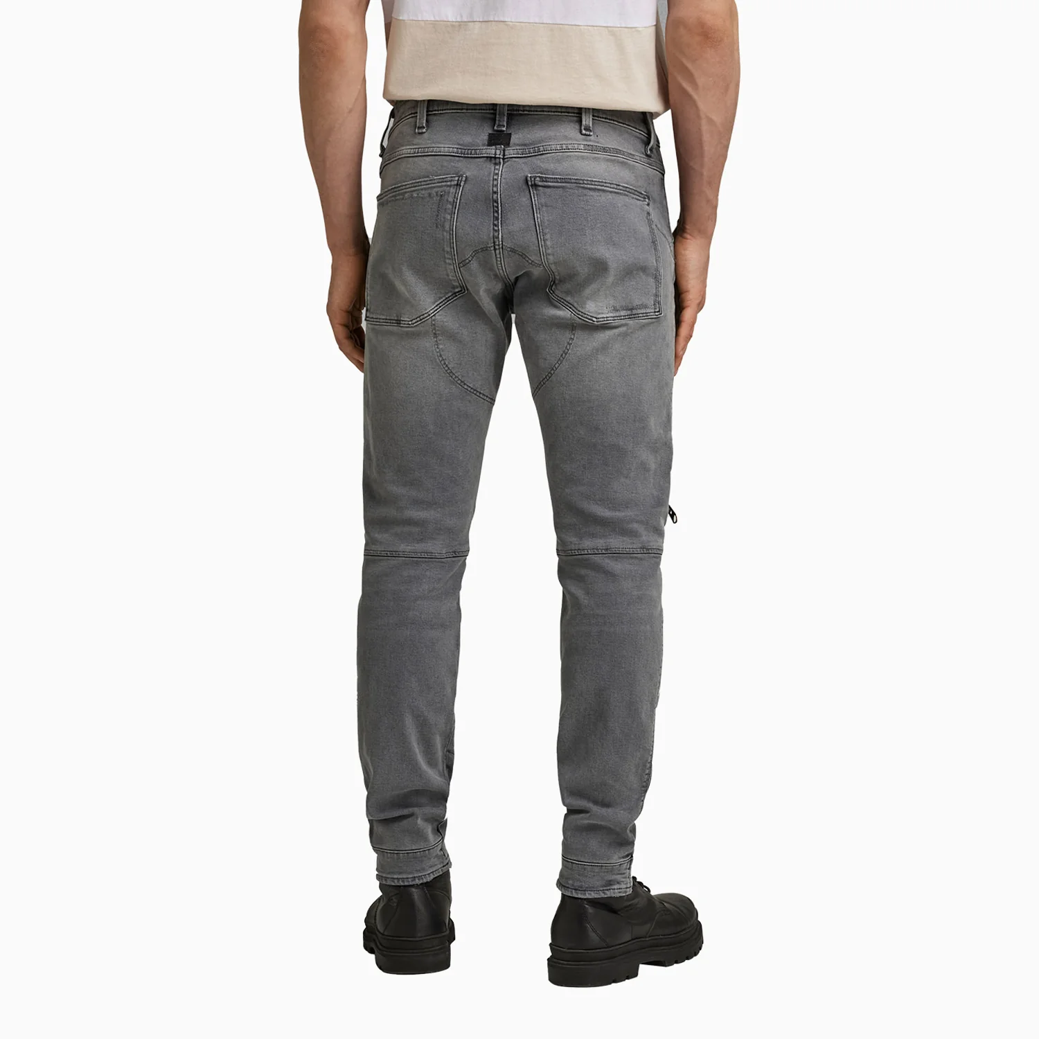 Men's 3D Zip Knee Skinny Denim Pant - Image 3