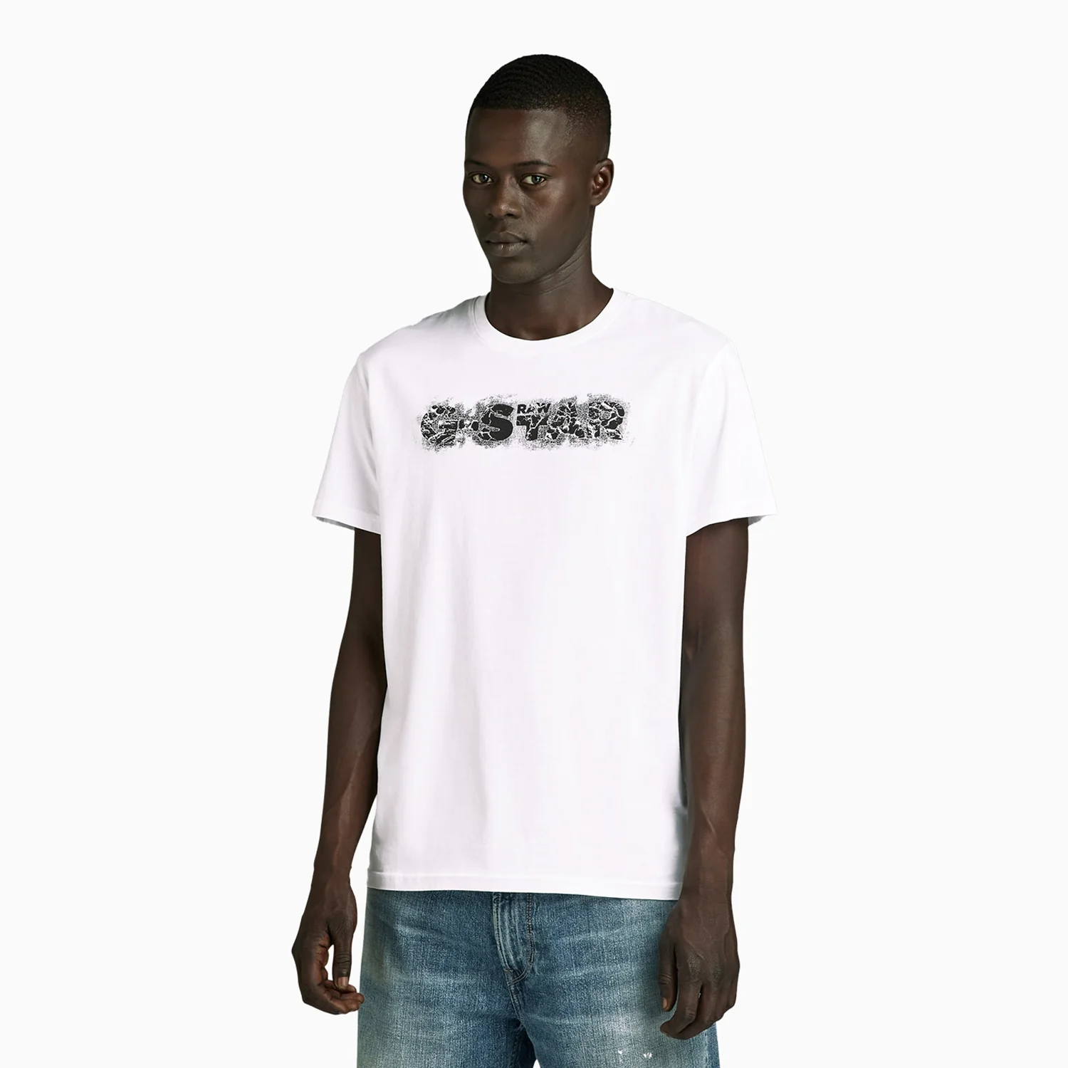 Men's Distressed Logo Short Sleeve T-Shirt