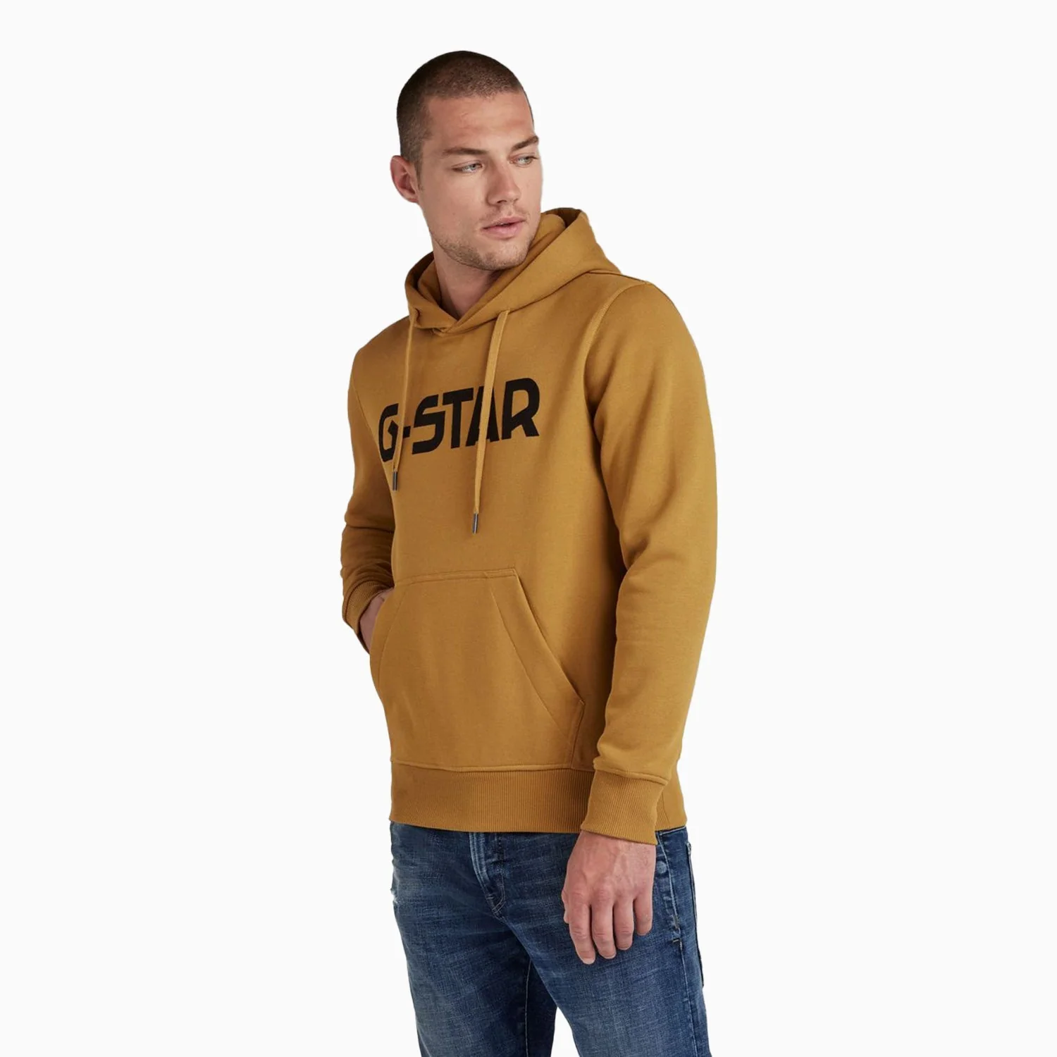 Men's G-Star Logo Pull Over Hoodie - Image 4