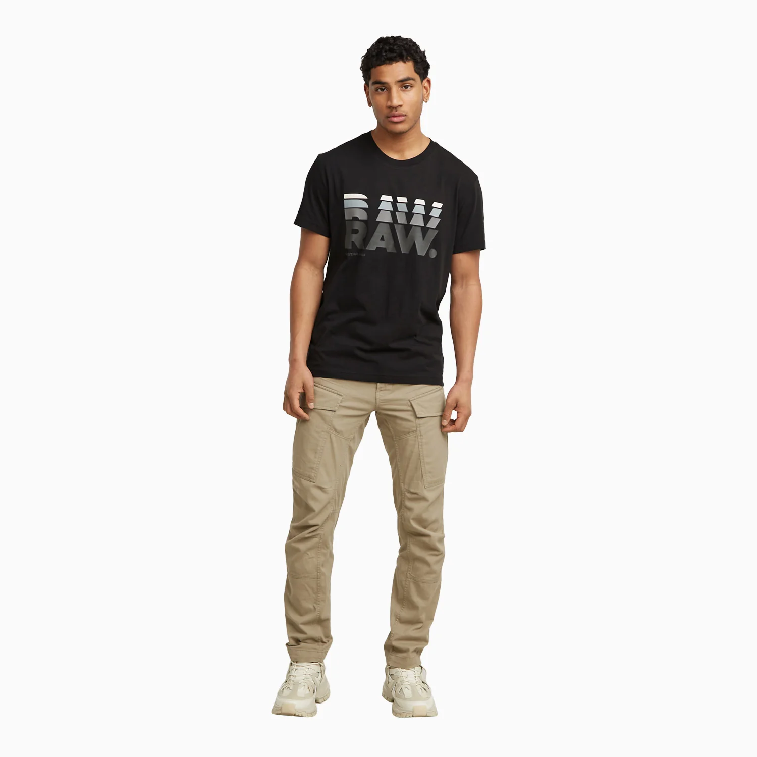 Men's Raw Graphic Crew Neck T Shirt - Image 4
