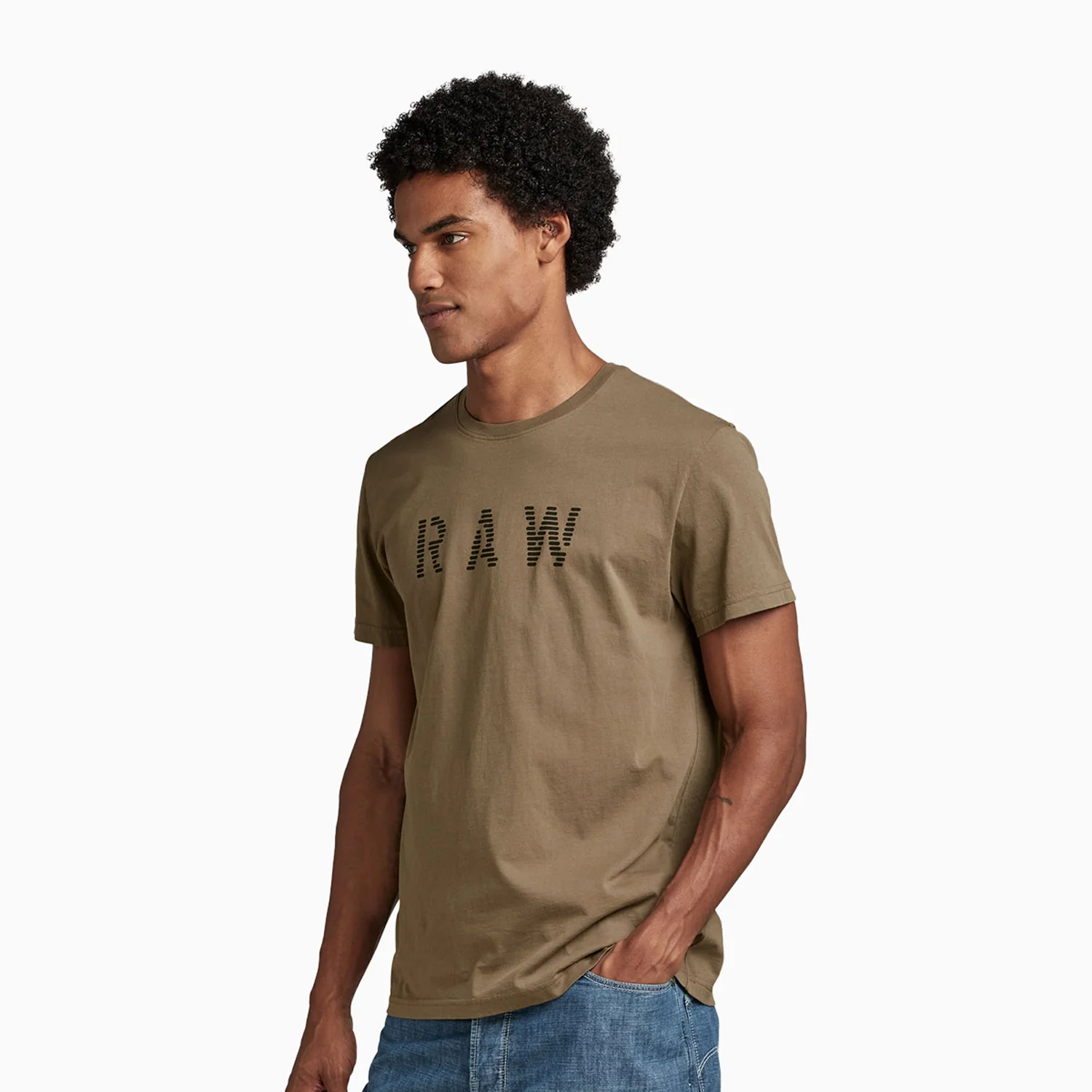 Men's Raw Short Sleeve T Shirt - Image 2