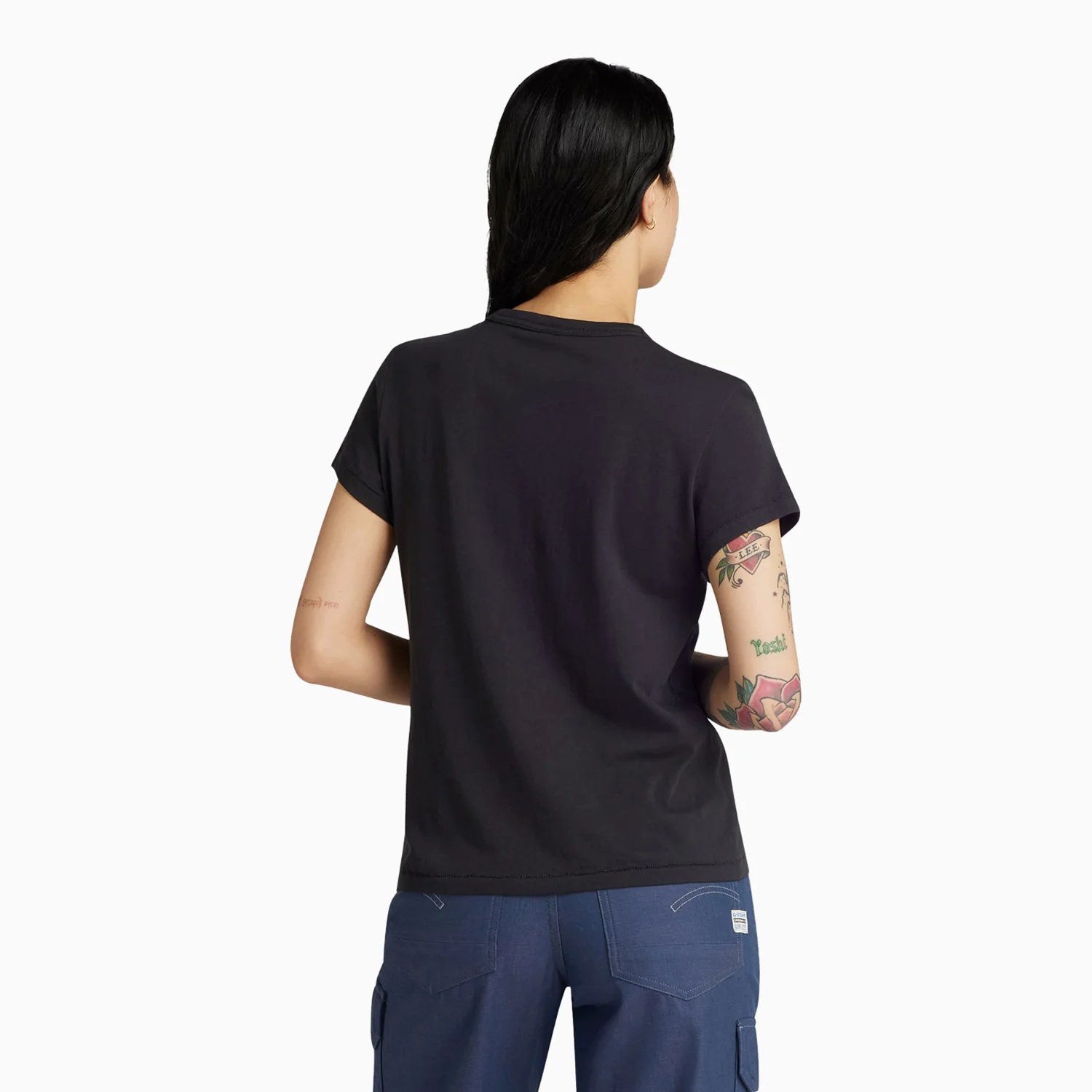 Women's Calligraphy Graphic Short Sleeve T-Shirt - Image 3