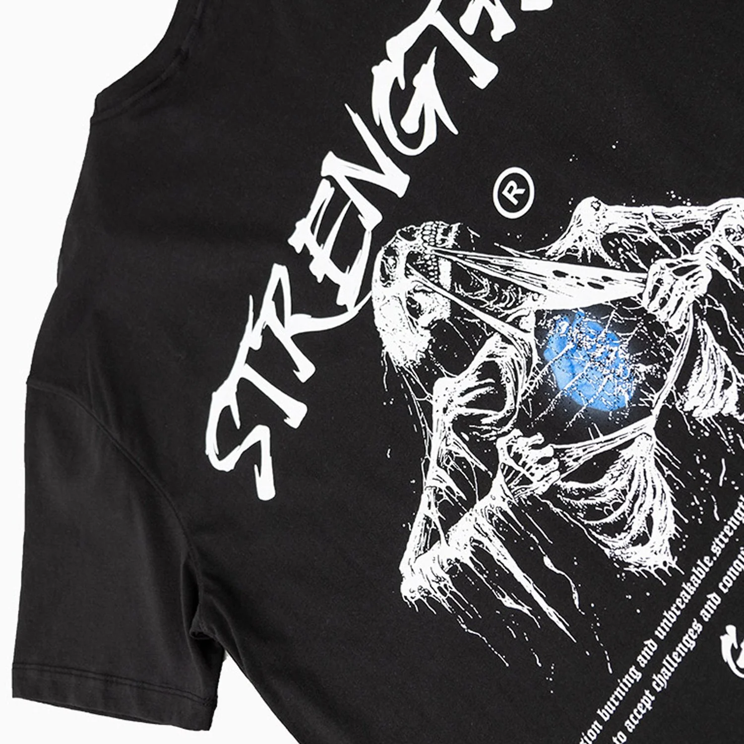 Men's Strength Skeleton Crew Neck T Shirt - Image 3