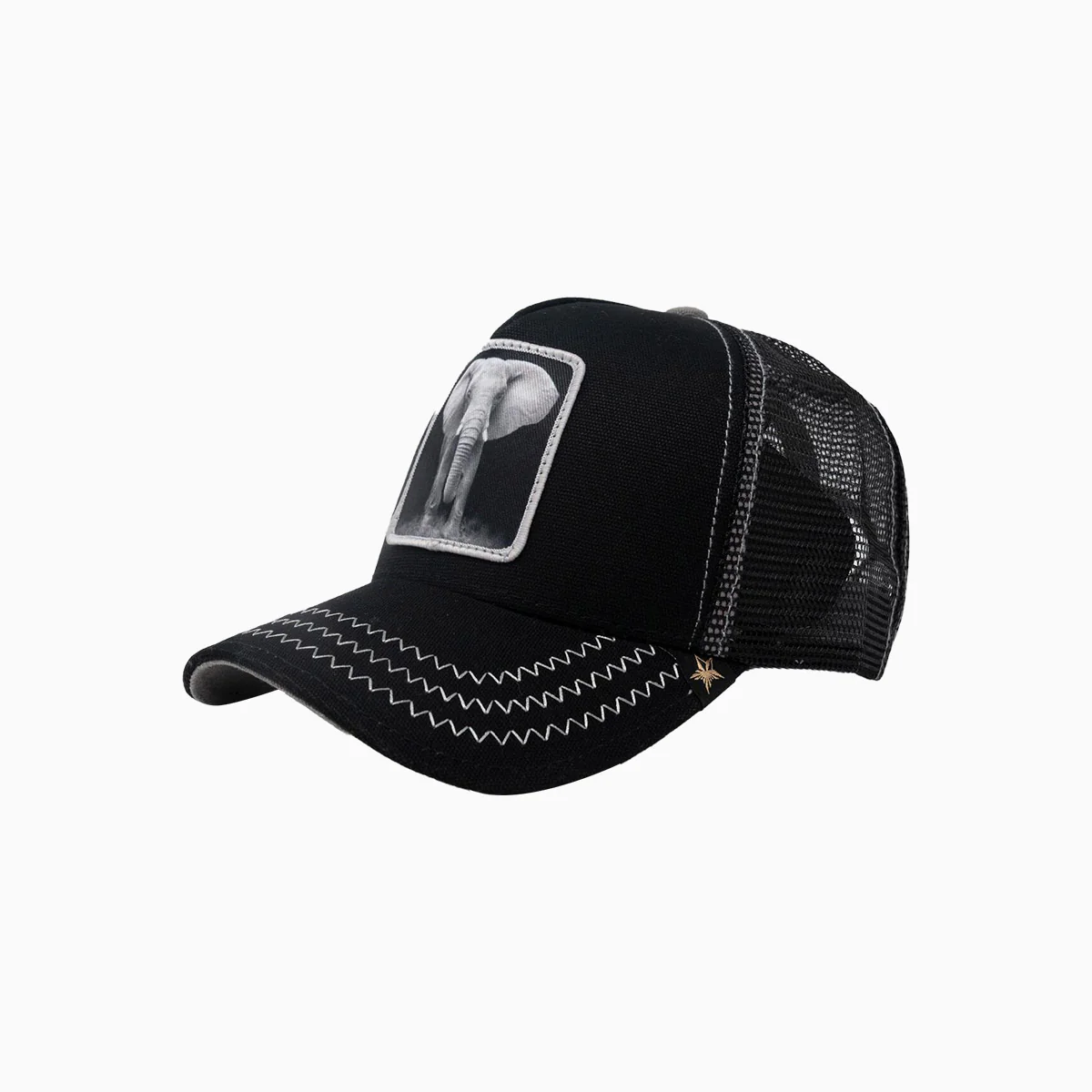 The Elephant Black Trucker Hat - Image 2