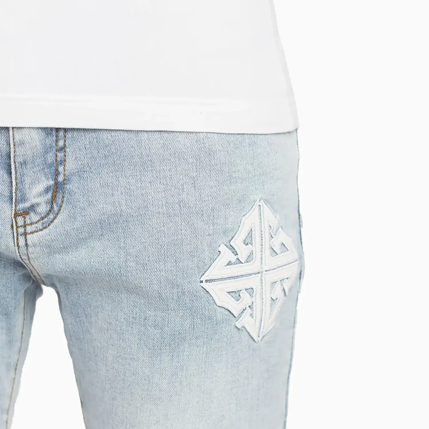 Men's Aqua Blue Icon Denim V2 Pant - Image 7