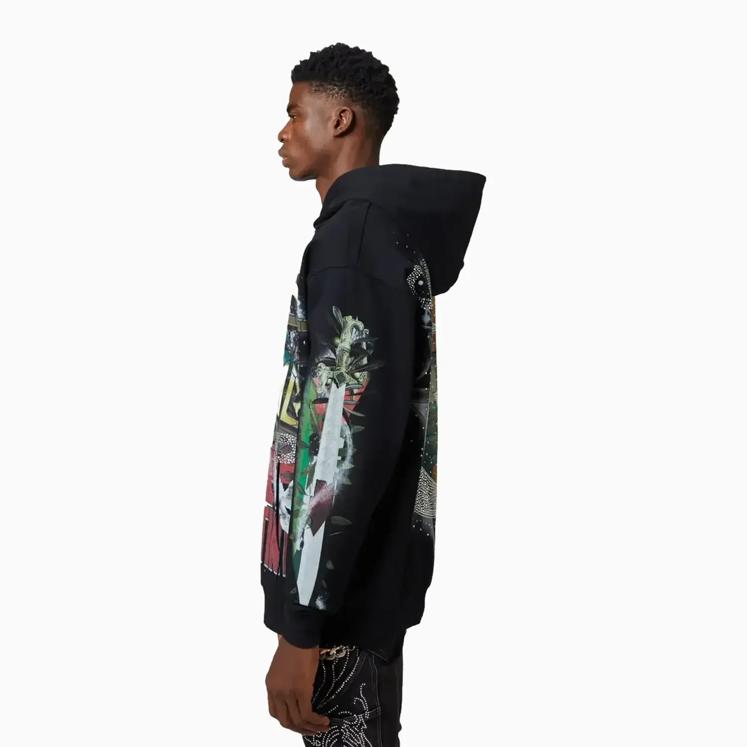 Men's Black Free Palestine Hoodie - Image 4