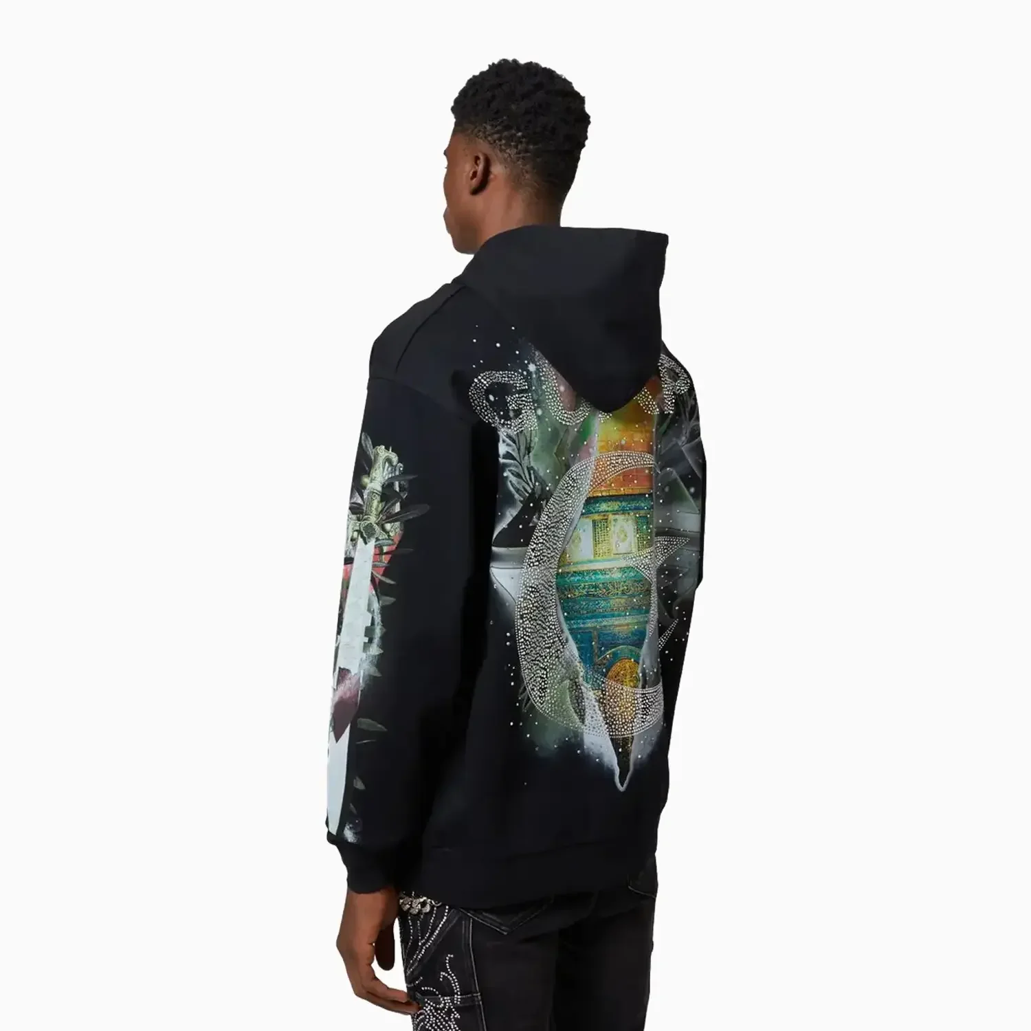 Men's Black Free Palestine Hoodie - Image 5