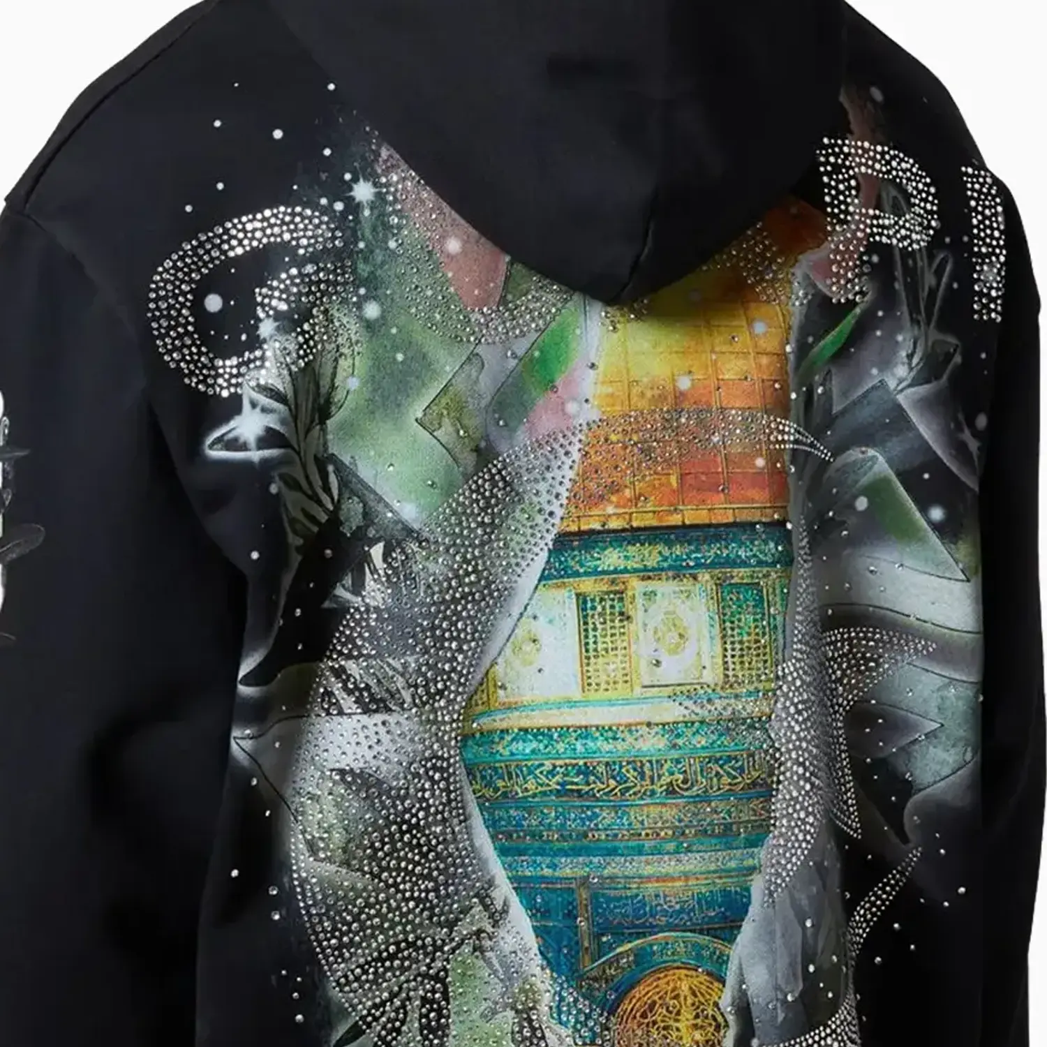 Men's Black Free Palestine Hoodie - Image 7