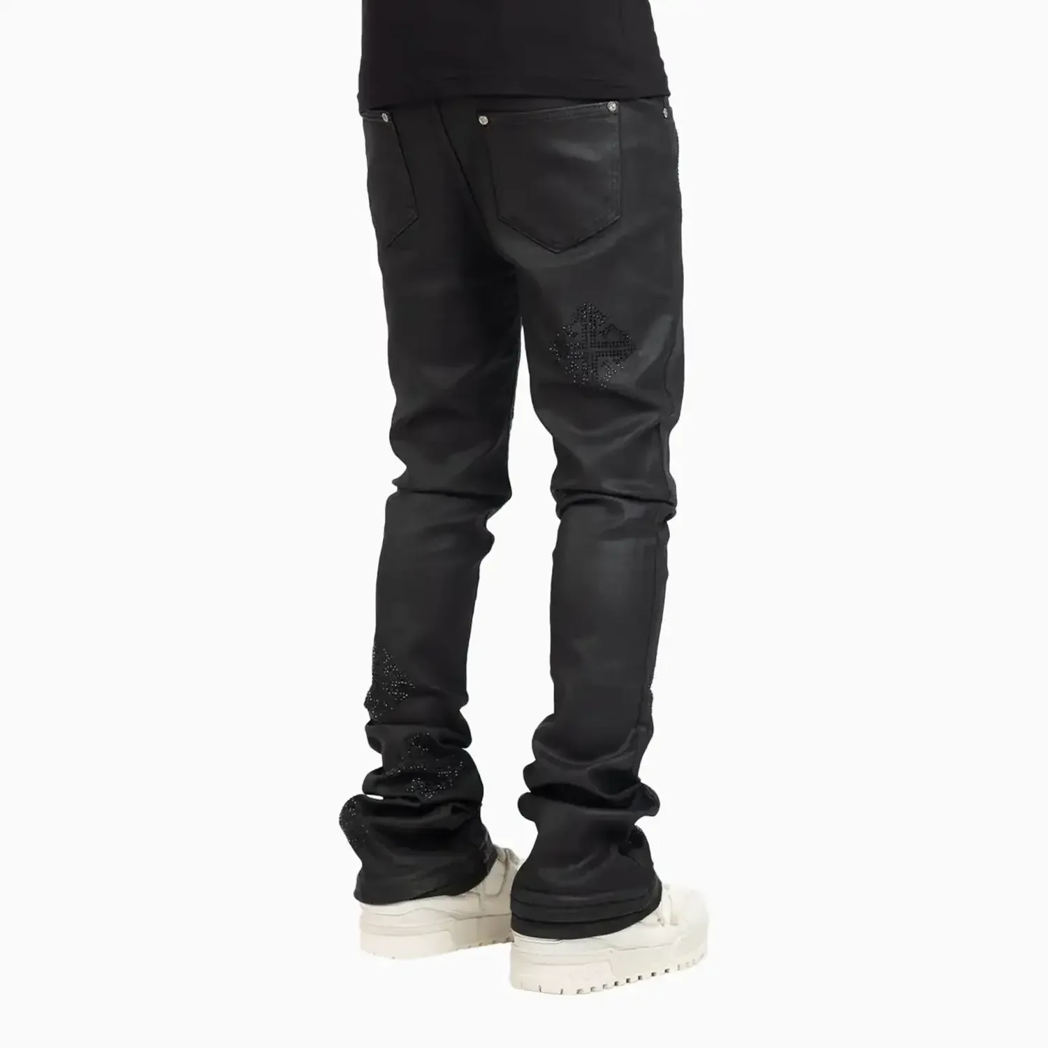 Men's Black Icon Embellished Denim Pant - Image 2