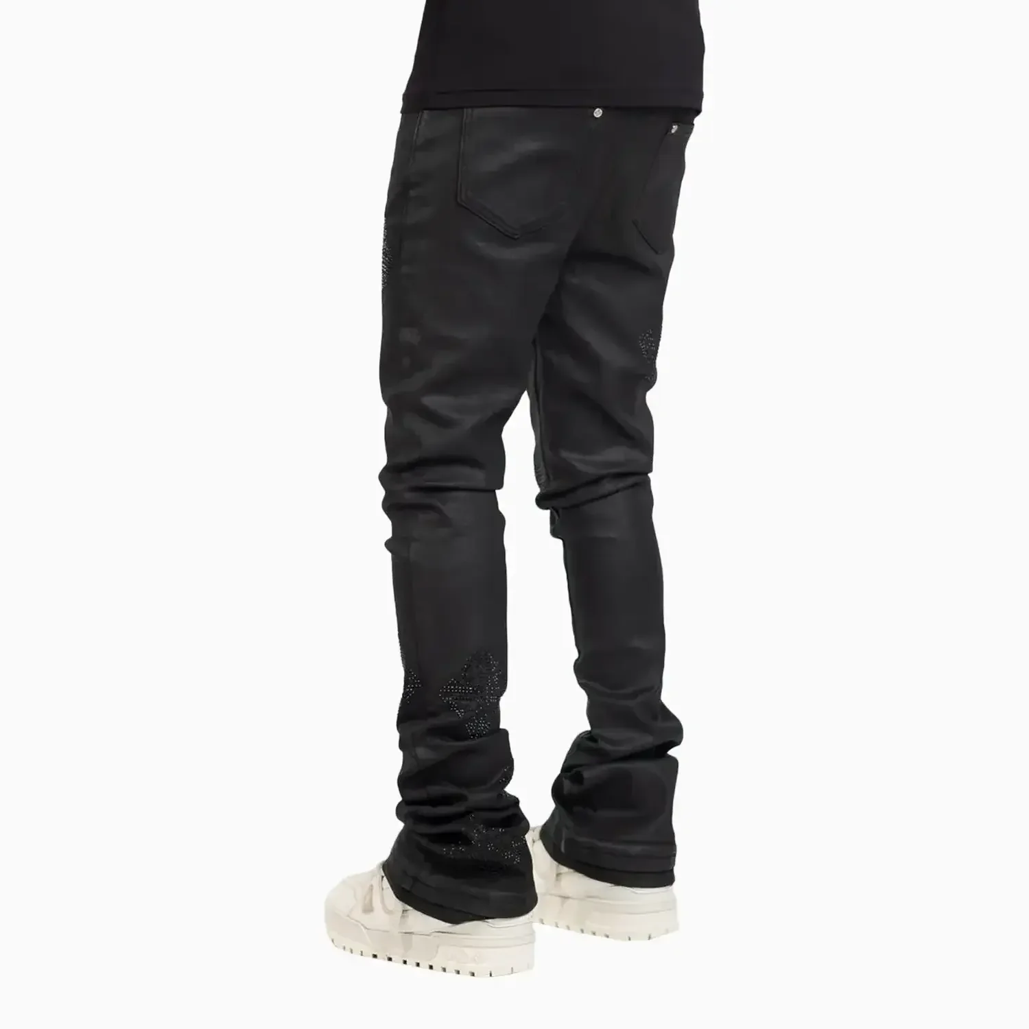 Men's Black Icon Embellished Denim Pant - Image 5