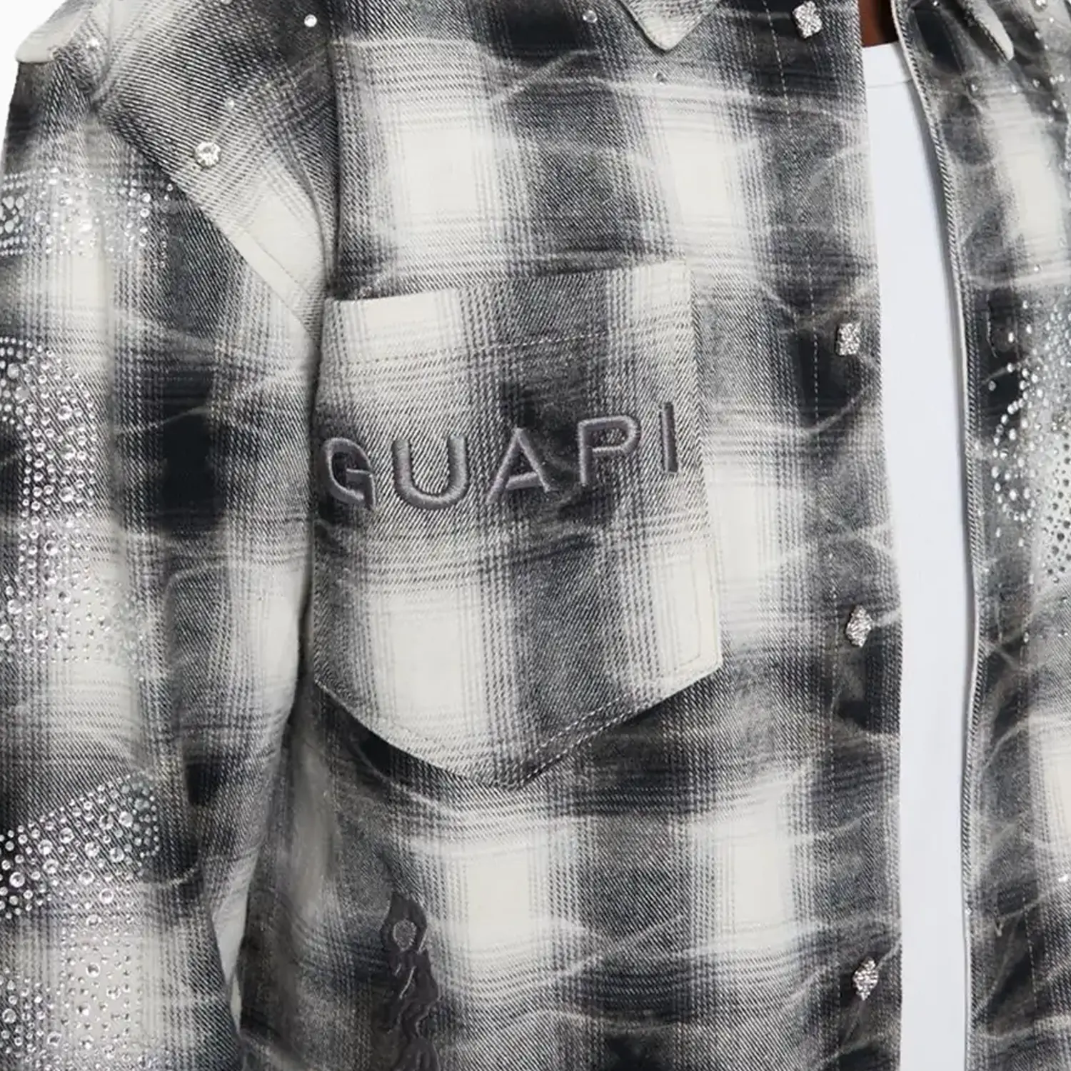 Men's Cloud Grey Cross Flannel Shirt - Image 6