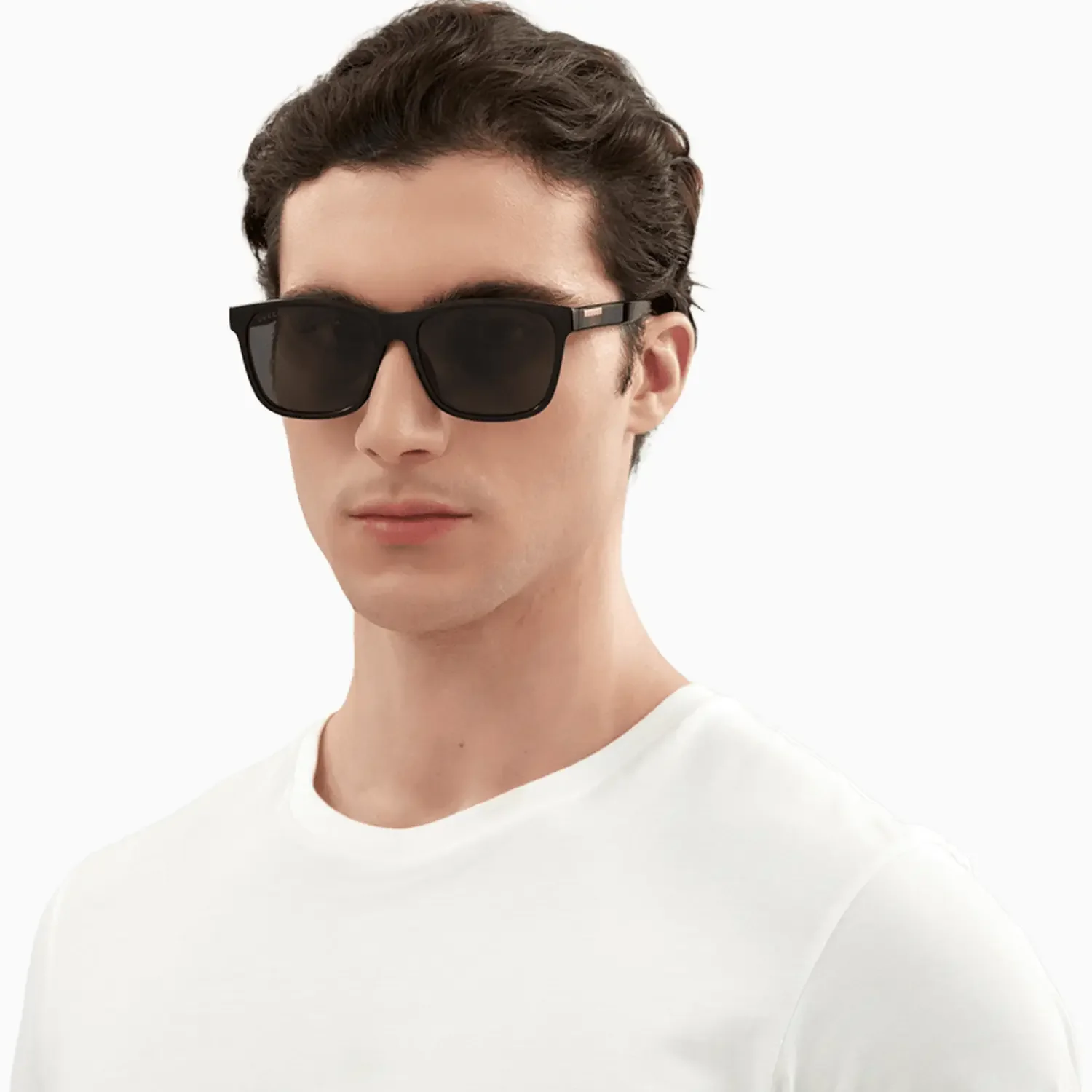 Men's Gucci Black Grey Sunglasses - Image 2