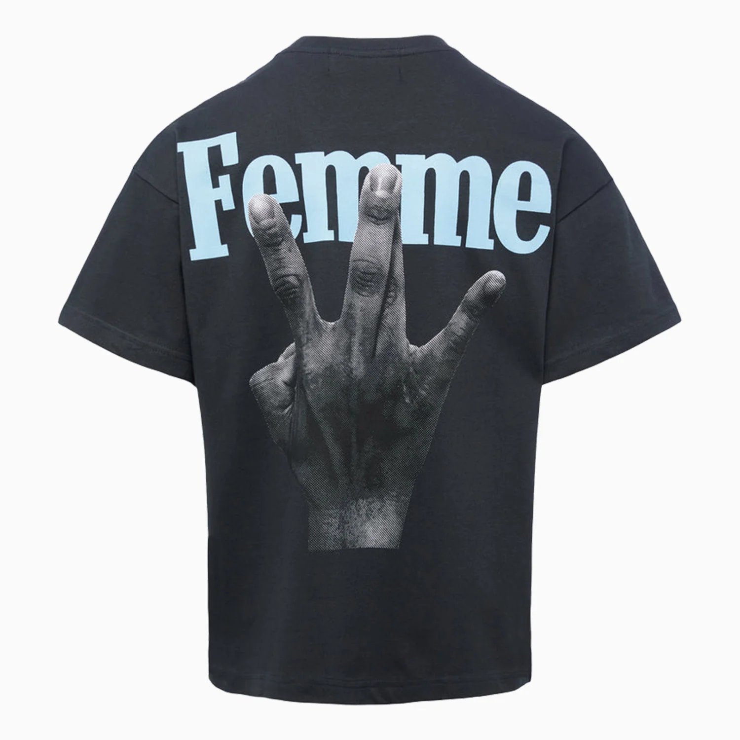 Men's Twisted Fingers Charcoal T Shirt - Image 3