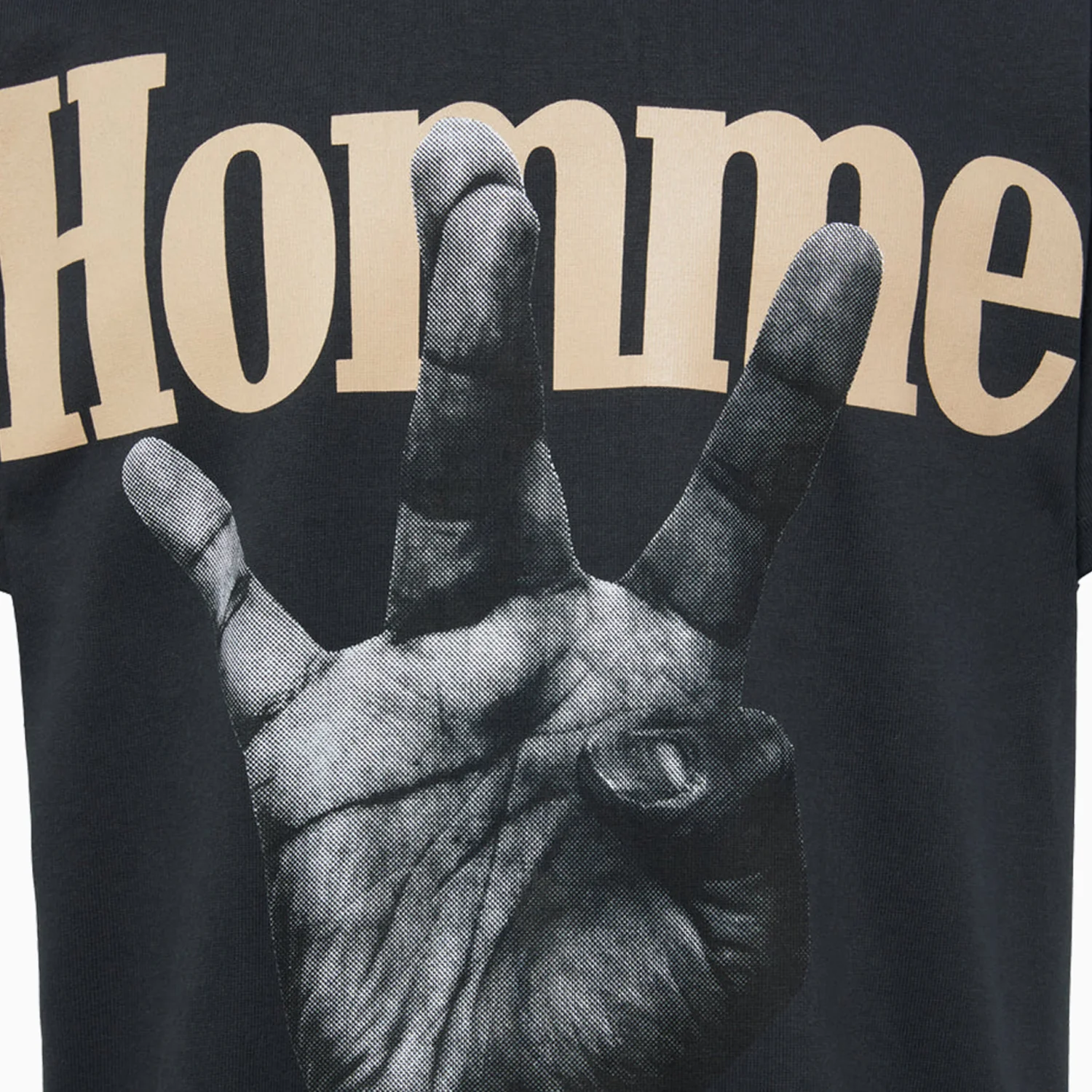 Men's Twisted Fingers Charcoal T Shirt - Image 5