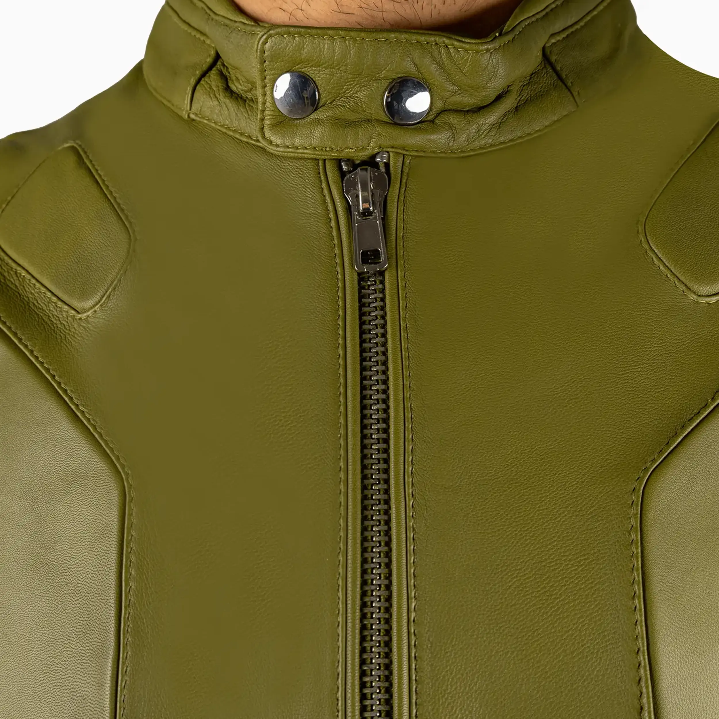 Men's Husdon Moto Leather Jacket - Image 3