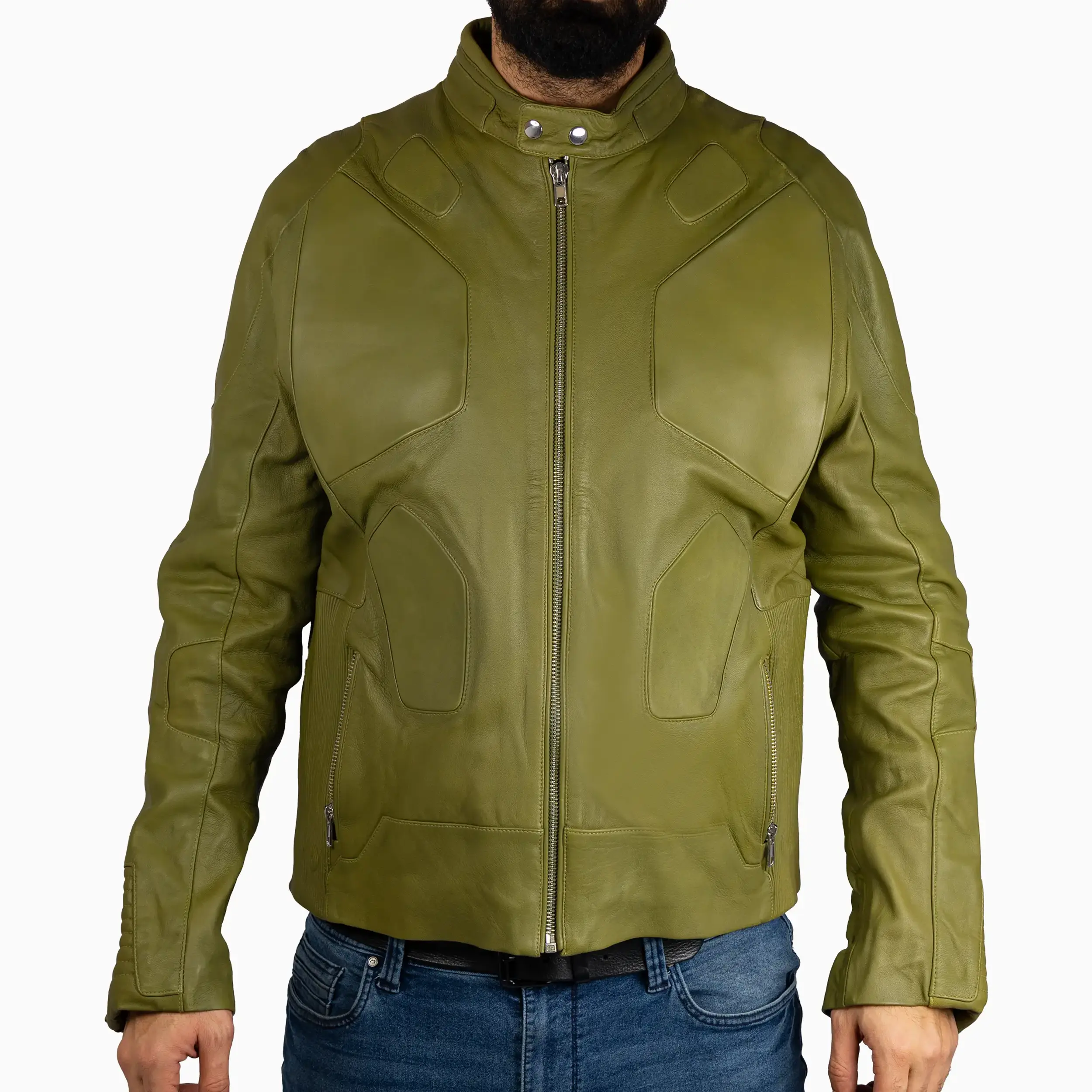 Men's Husdon Moto Leather Jacket - Image 5