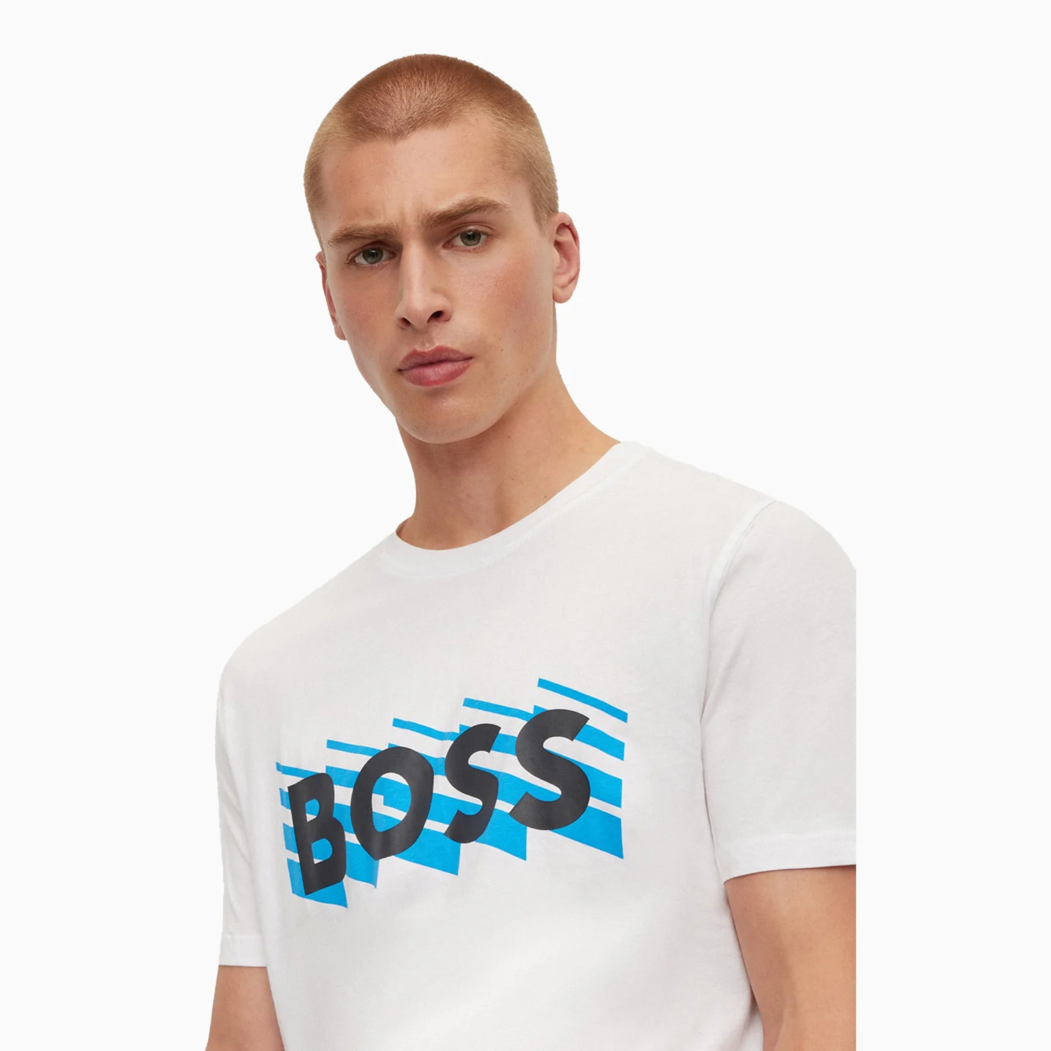 Men's Cotton Jersey T-Shirt With Rubber Print Logo - Image 3