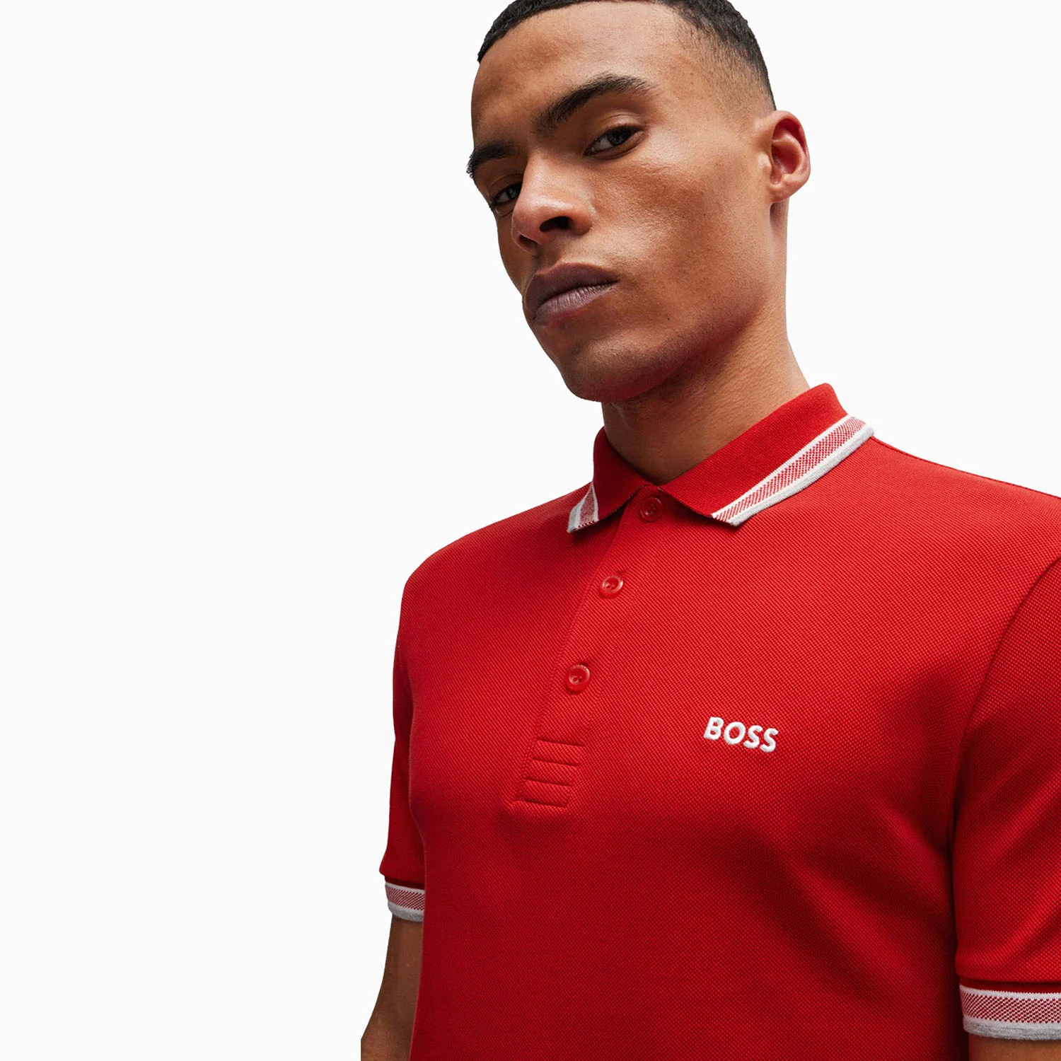 Men's Cotton-Pique Polo Shirt With Contrast Logo - Image 4