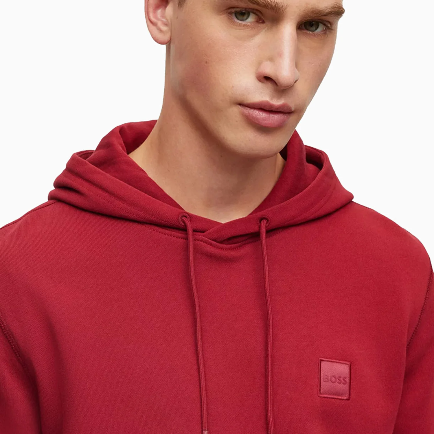 Men's Cotton Terry Hoodie With Logo Patch - Image 4