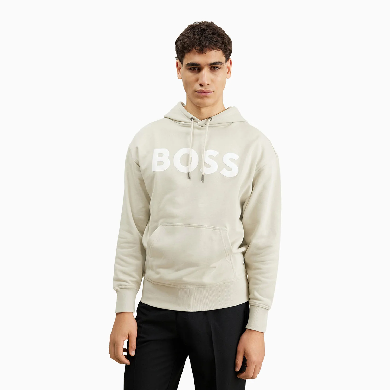 Men's Logo Print Hoodie In French Terry Cotton - Image 4