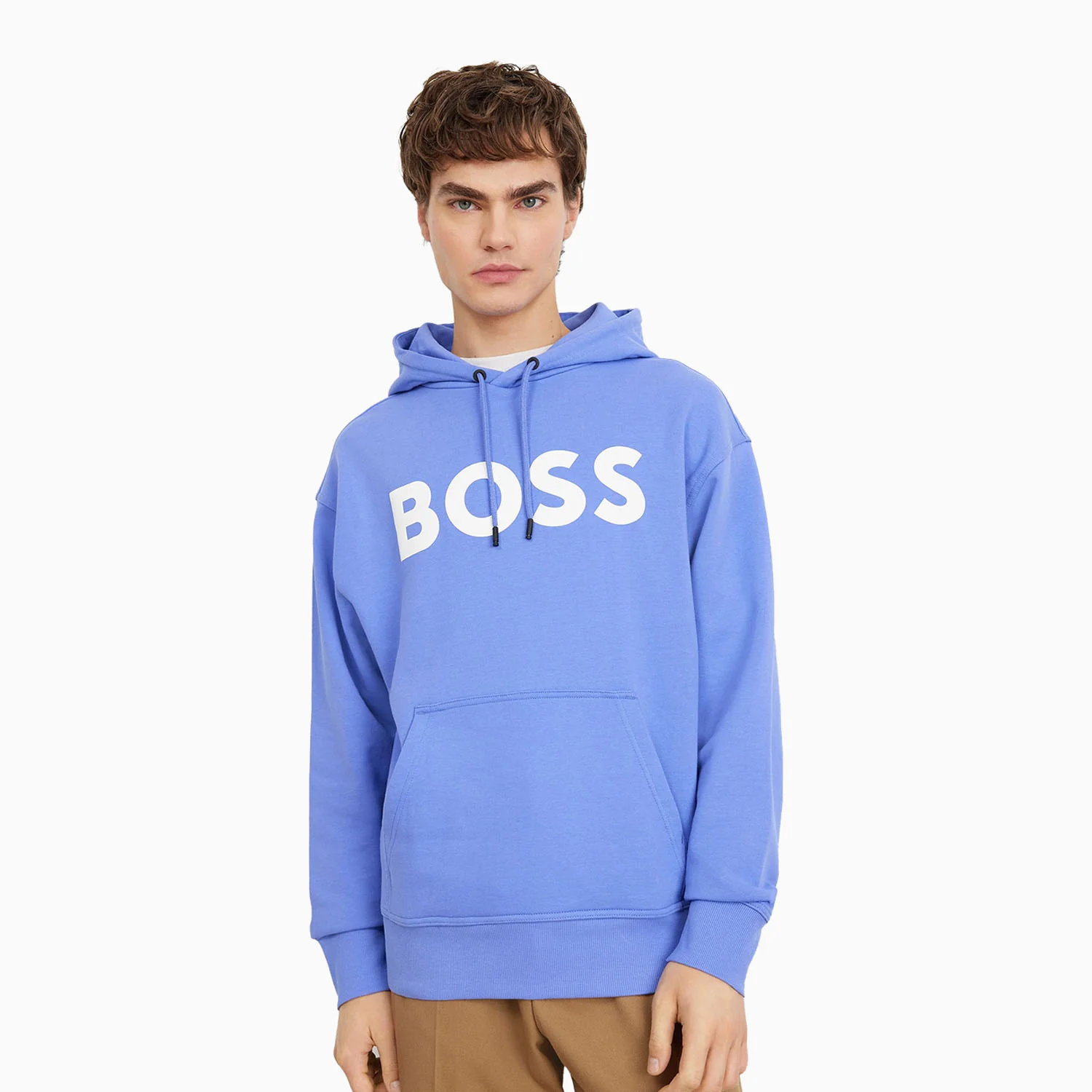Men's Logo Print Hoodie In French Terry Cotton - Image 4