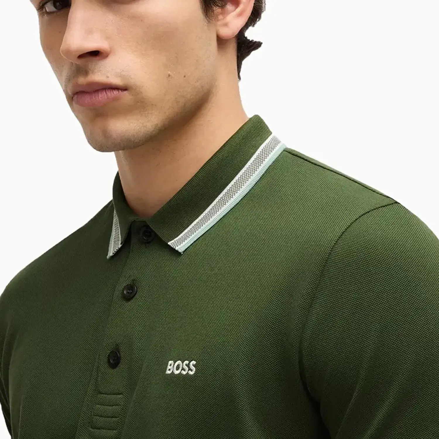 Men's Polo Shirt With Contrast Logo Details - Image 5