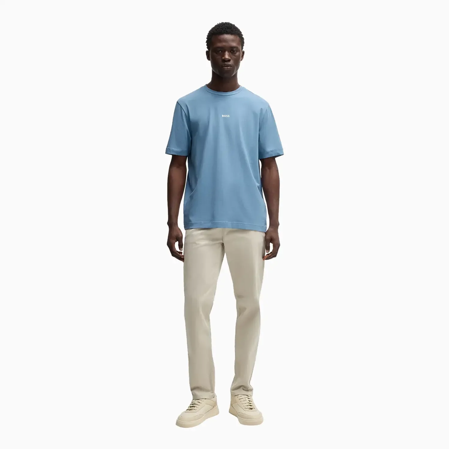 Men's Relaxed-Fit T-Shirt In Stretch Cotton With Logo Print - Image 4