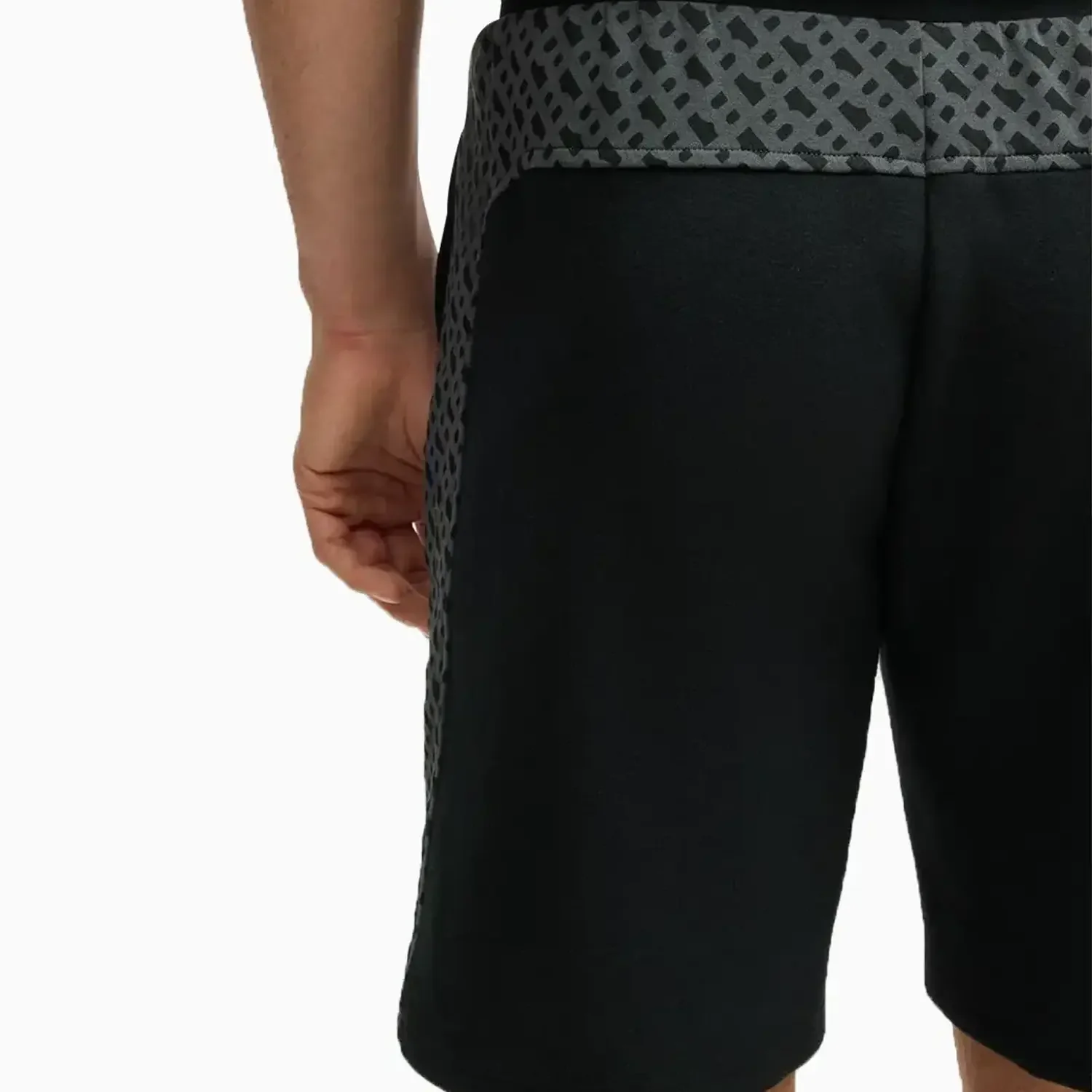 Men's Shorts With Monogram Pattern Panels - Image 5