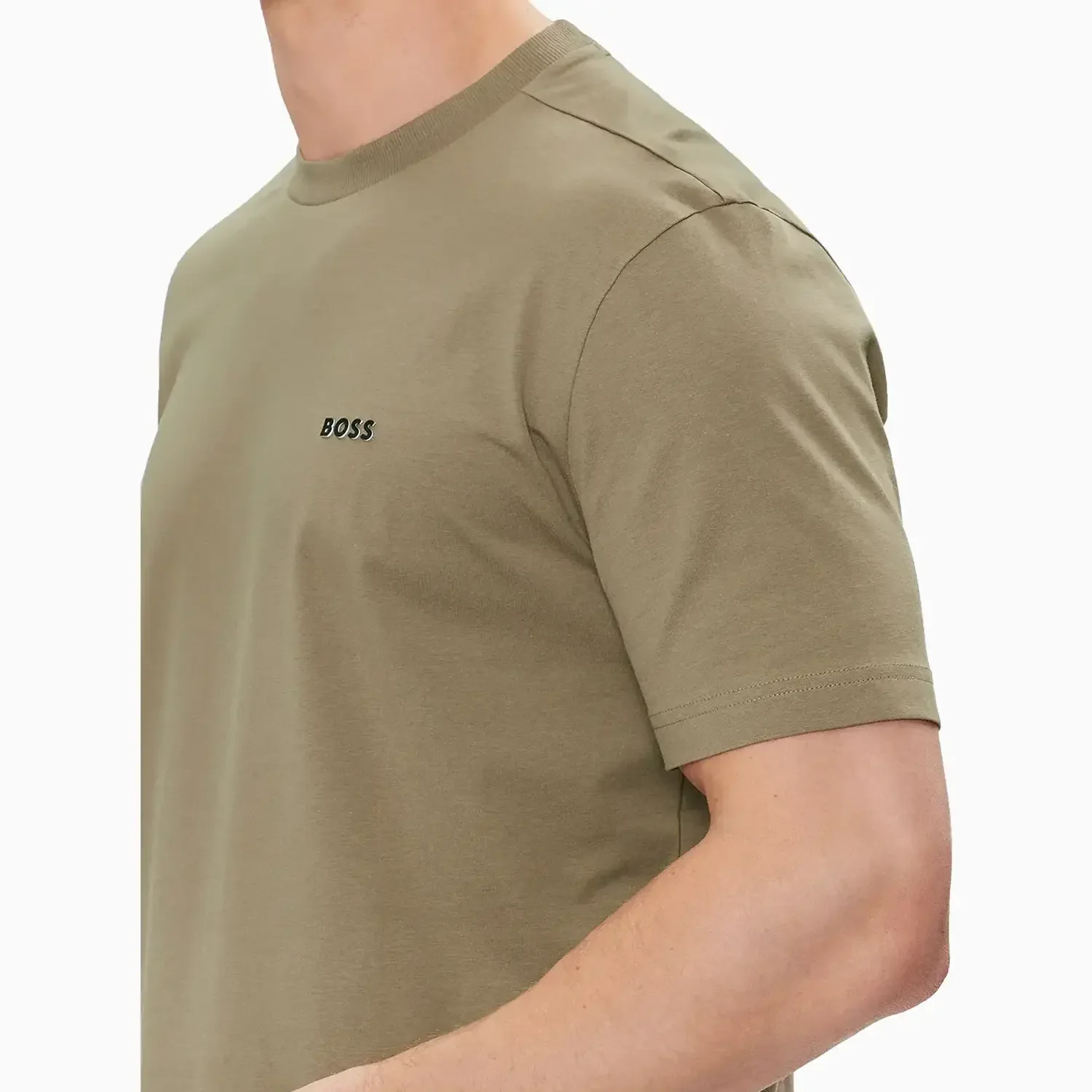 Men's Stretch Cotton Regular Fit T-Shirt With Contrast Logo - Image 4