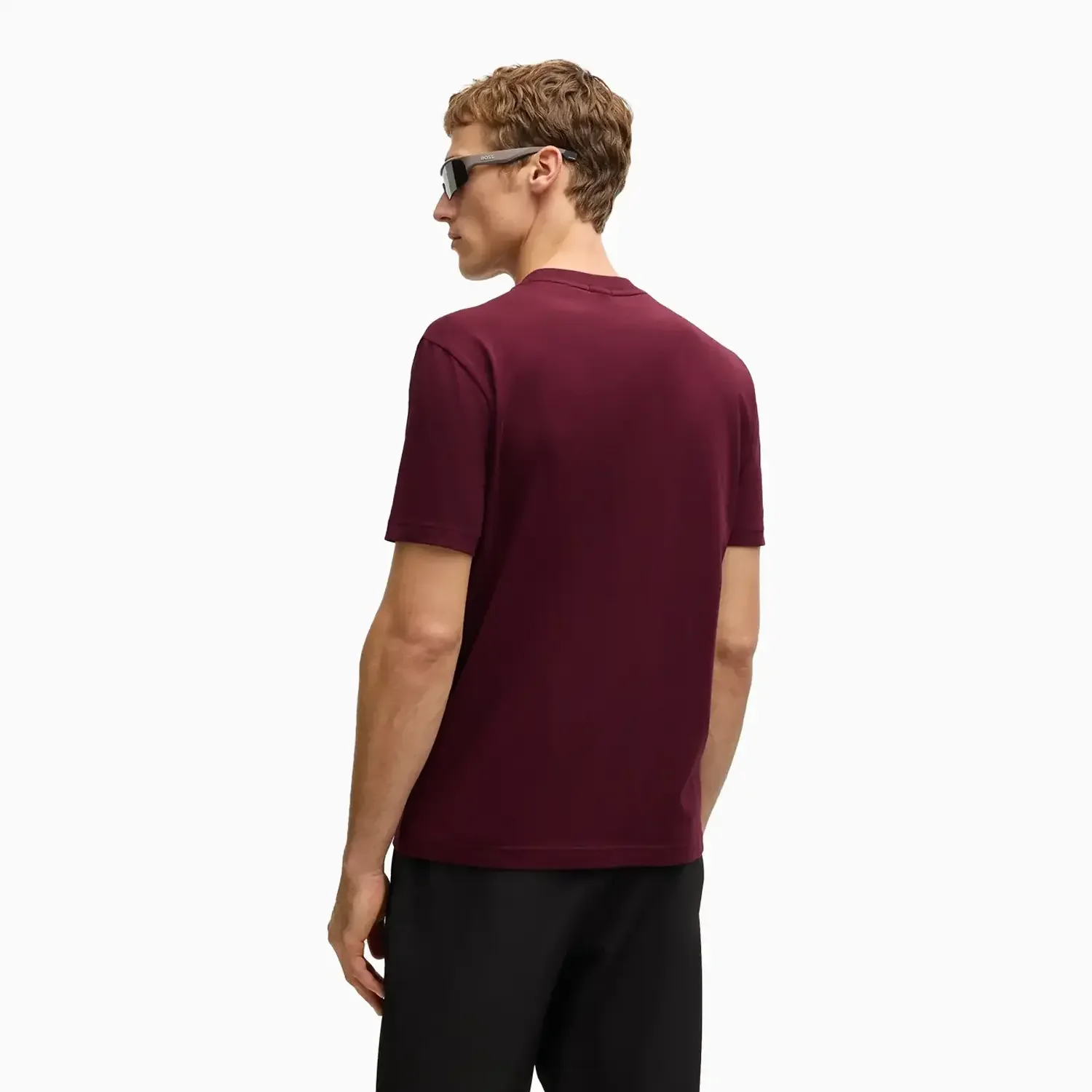 Men's Stretch Cotton Regular Fit T-Shirt With Contrast Logo - Image 3