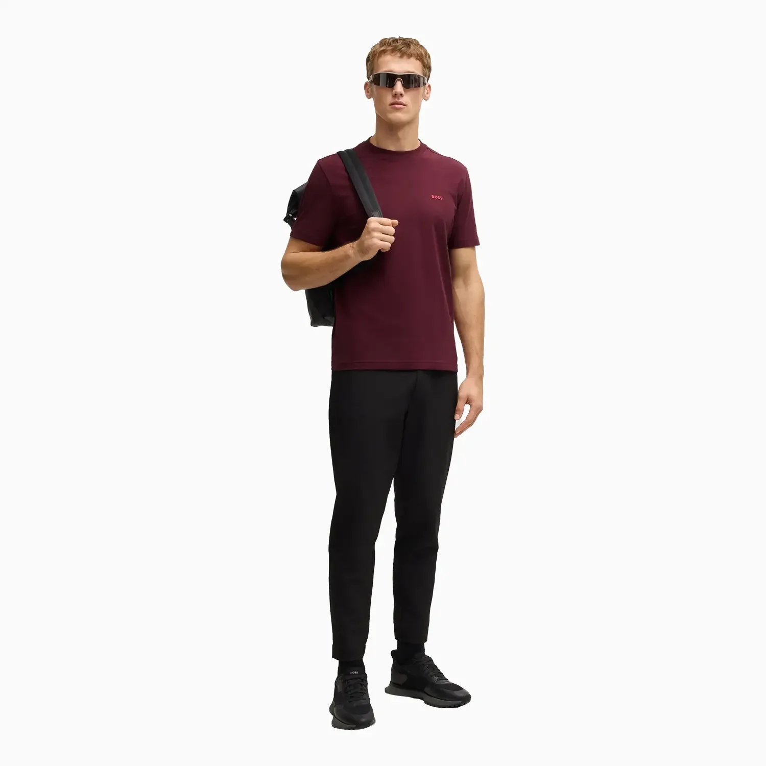 Men's Stretch Cotton Regular Fit T-Shirt With Contrast Logo - Image 4