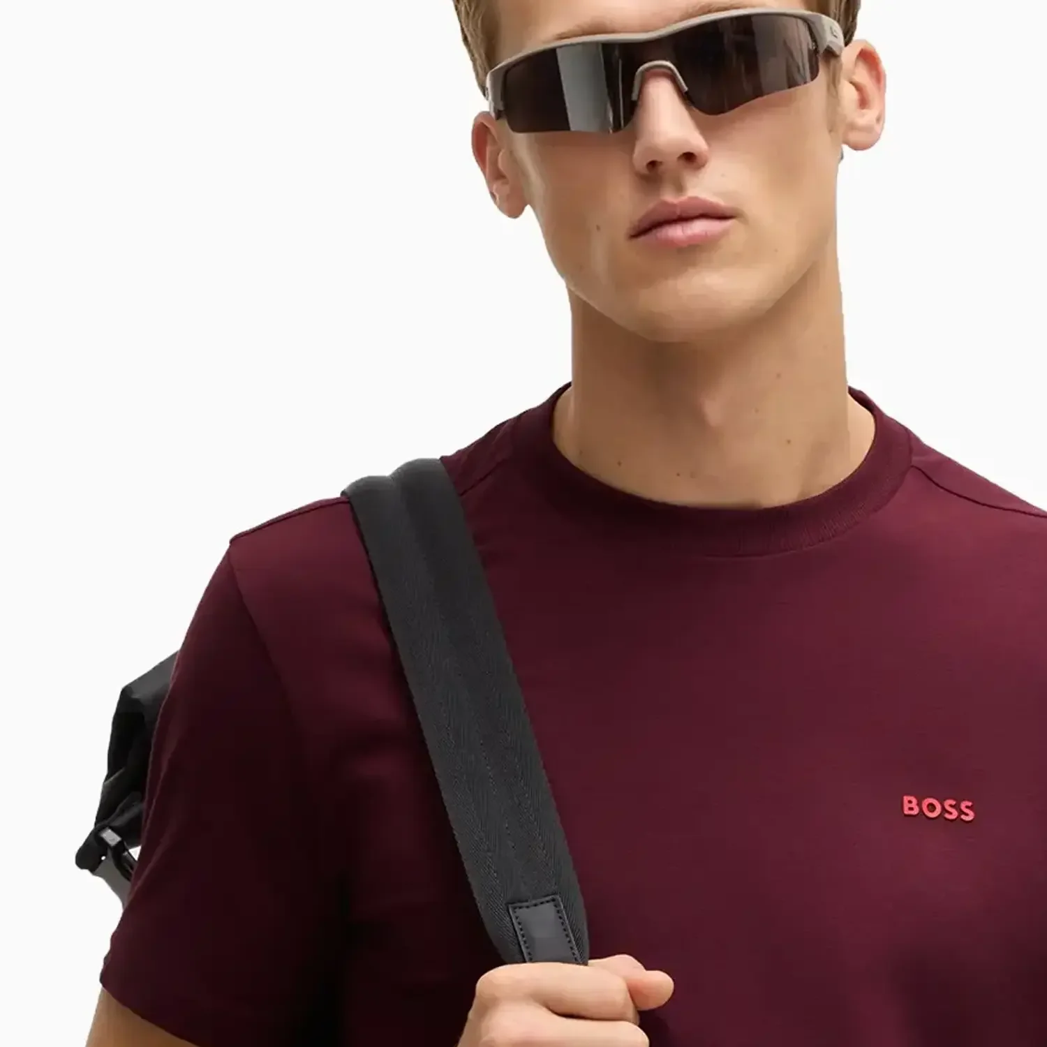 Men's Stretch Cotton Regular Fit T-Shirt With Contrast Logo - Image 5