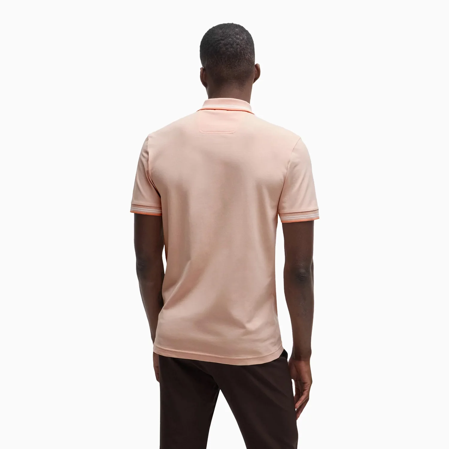 Men's Stretch Cotton Slim Fit Polo Shirt With Branding - Image 3