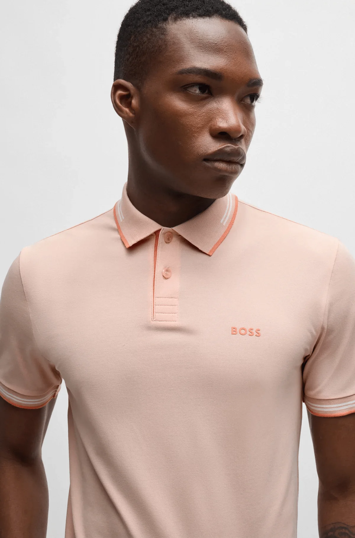 Men's Stretch Cotton Slim Fit Polo Shirt With Branding - Image 4