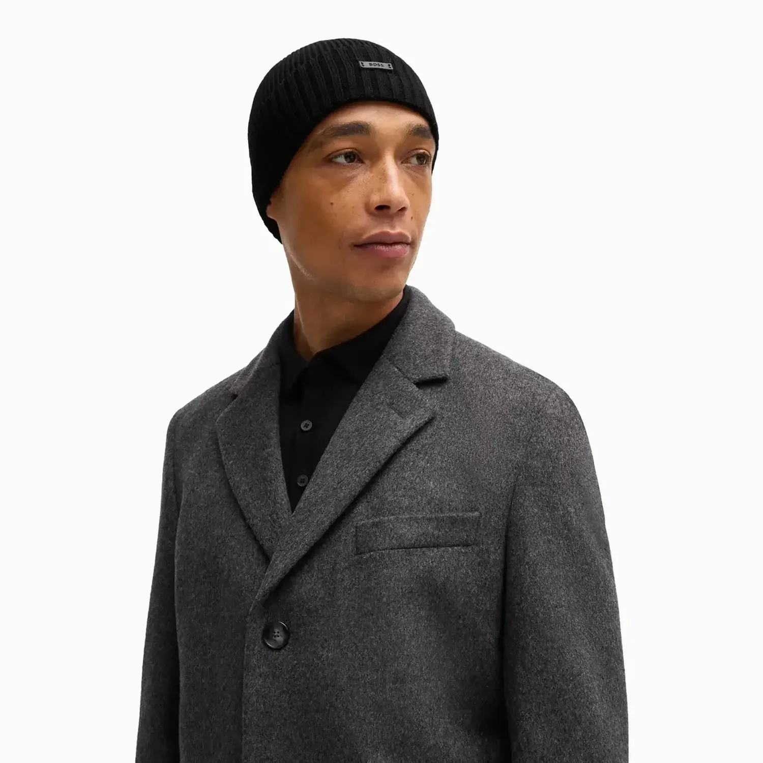 Ribbed Beanie Hat In Virgin Wool - Image 2