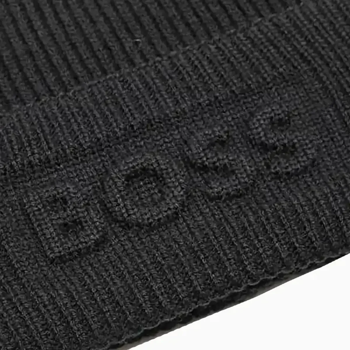 Wool Blend Beanie Hat With Puffy Logo - Image 2